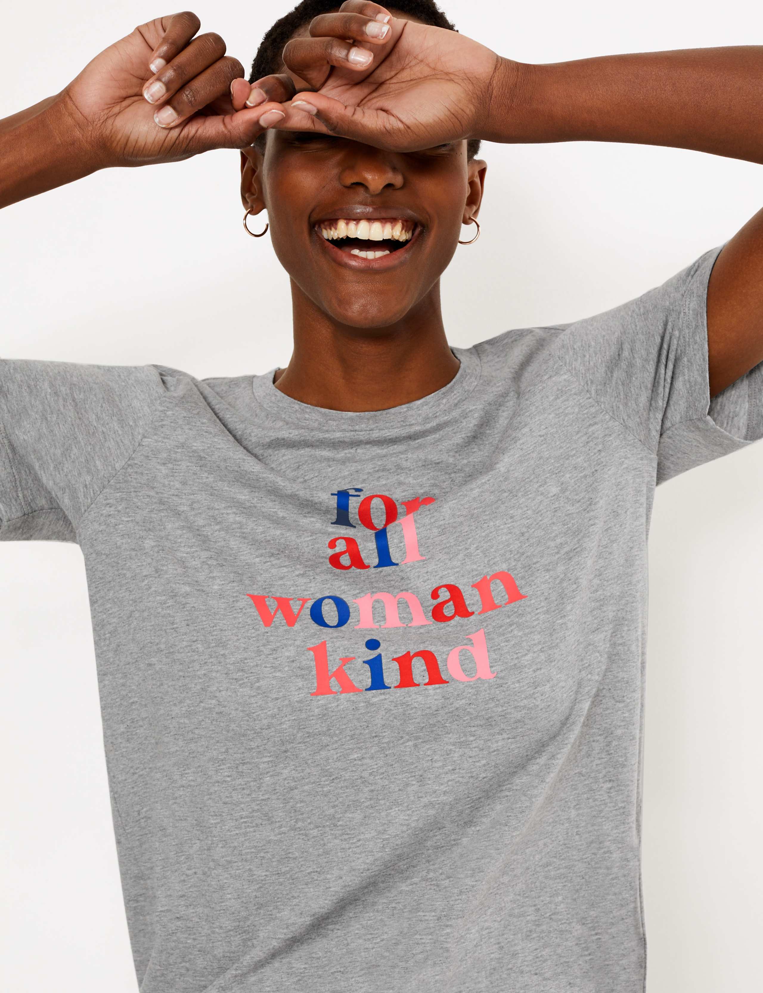 Pure Cotton Slogan Straight Fit T-Shirt 3 of 4