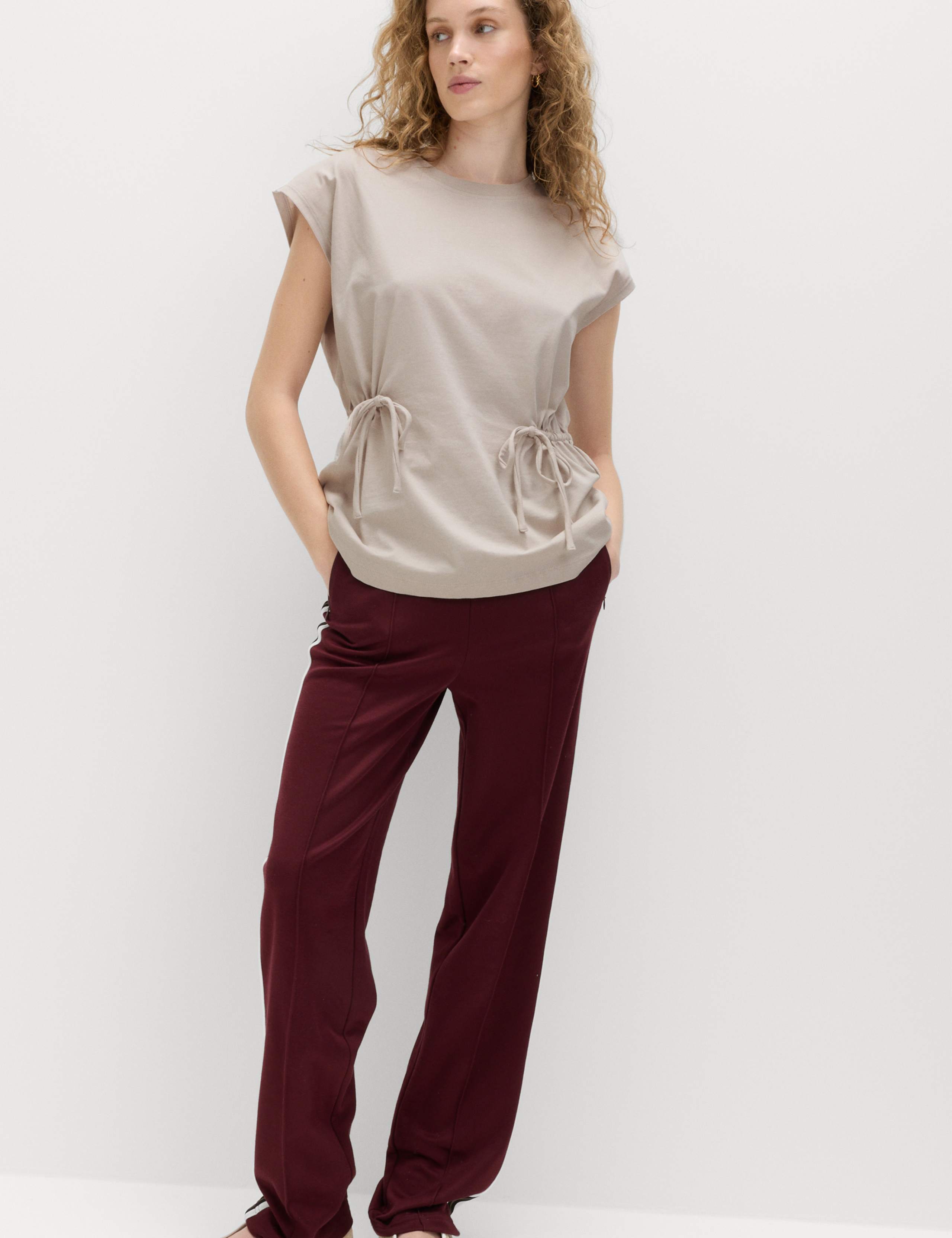 Pure Cotton Tie Waist Oversized T-Shirt 1 of 4