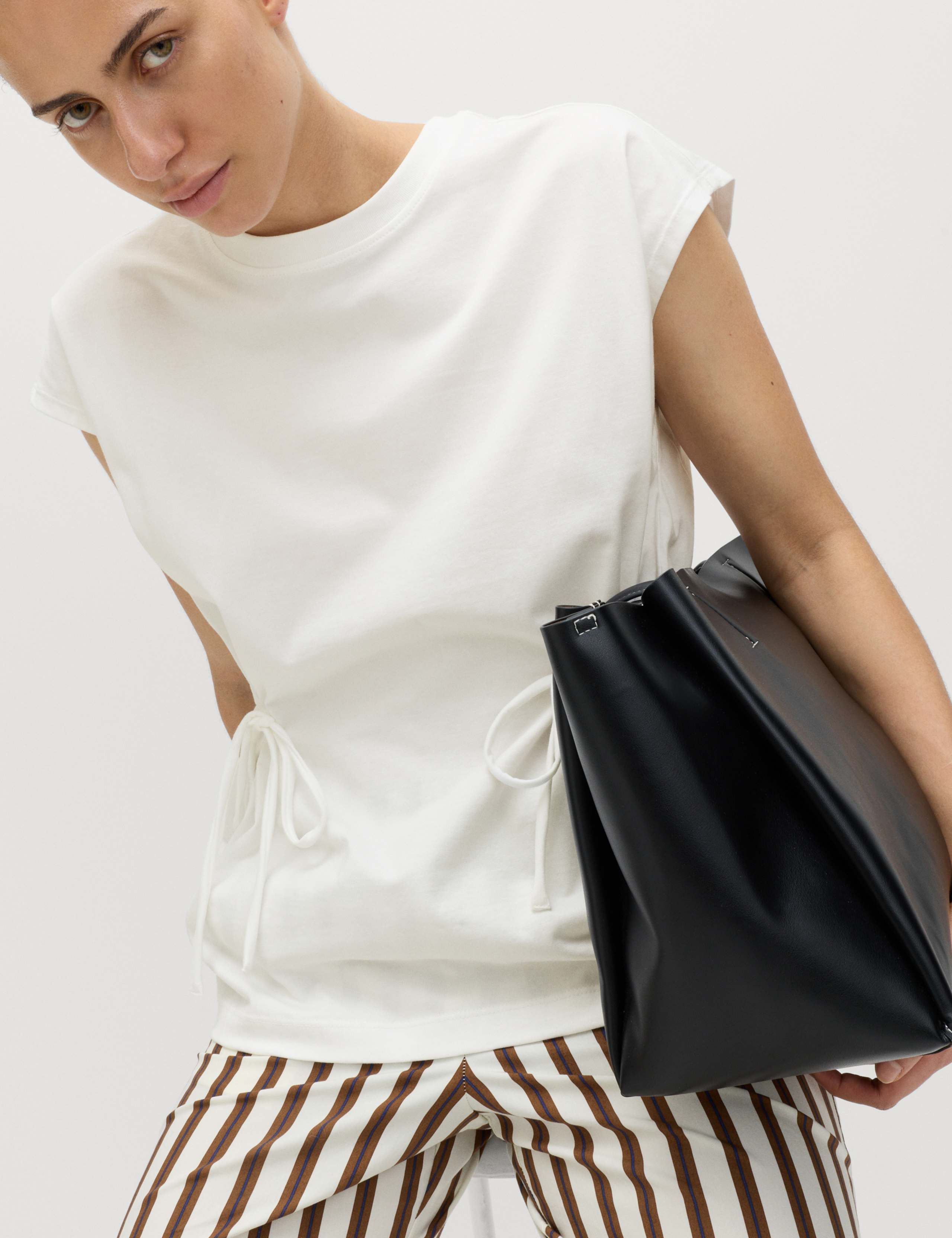 Pure Cotton Tie Waist Oversized T-Shirt 5 of 5