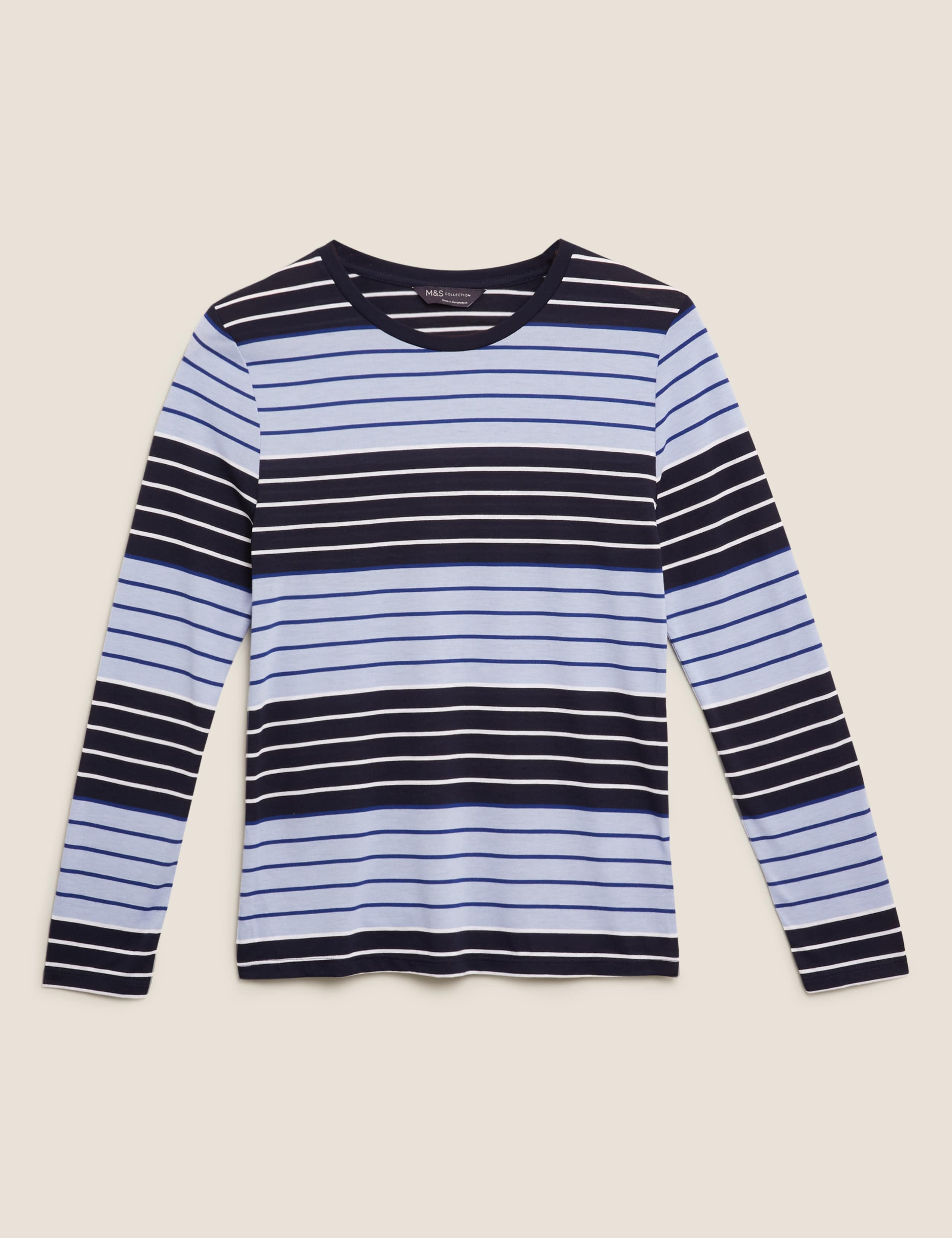 Striped Crew Neck Regular Fit Top 2 of 5