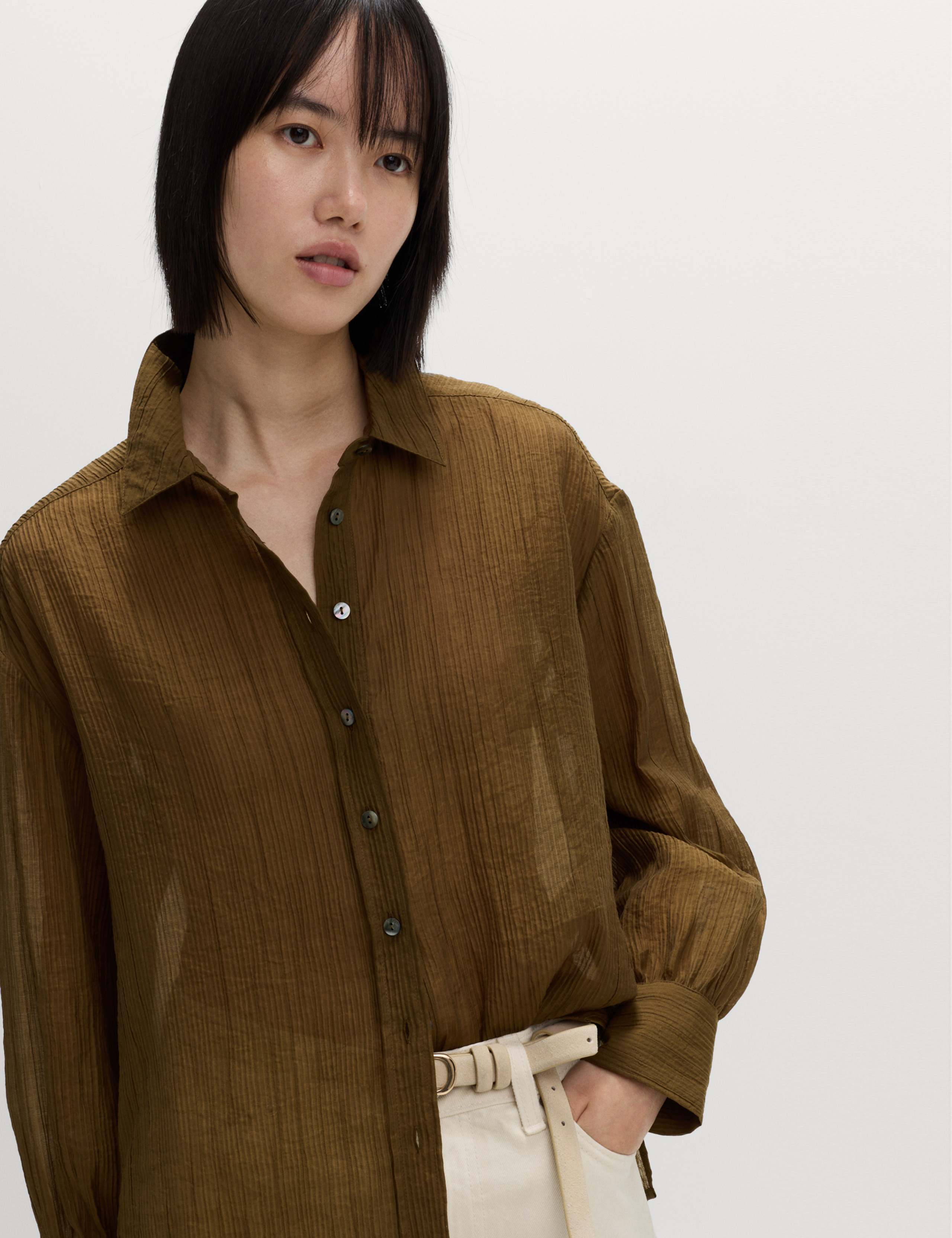 Lyocell Rich Textured Collared Shirt 4 of 6