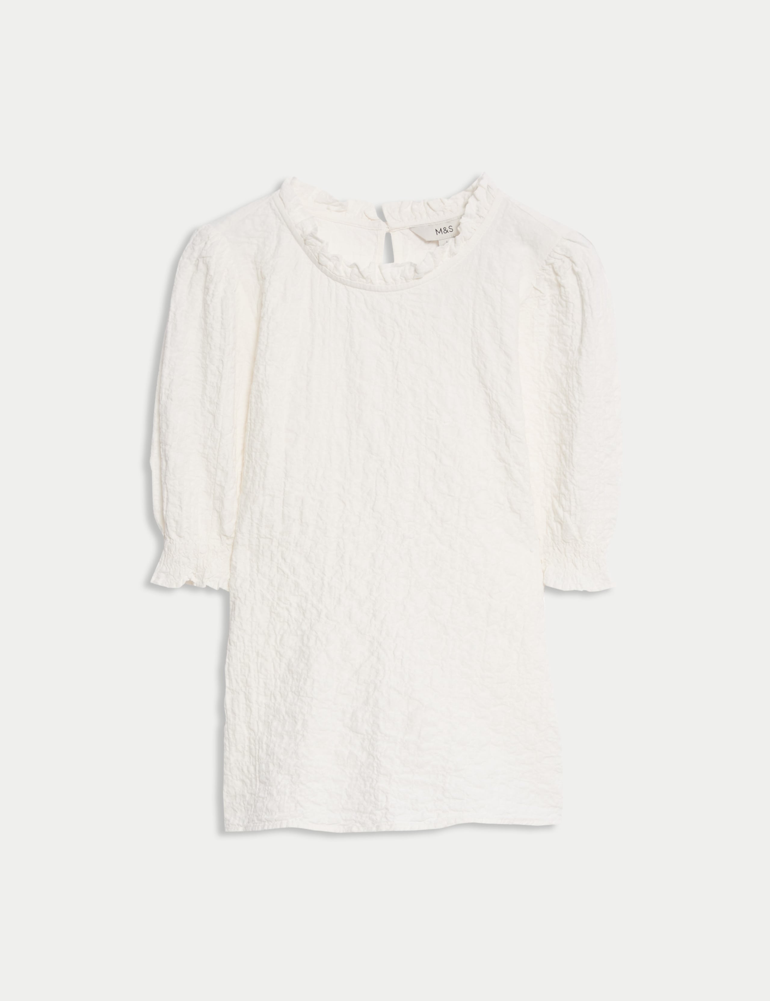 Cotton Rich Smocked Puff Sleeve Blouse 2 of 6