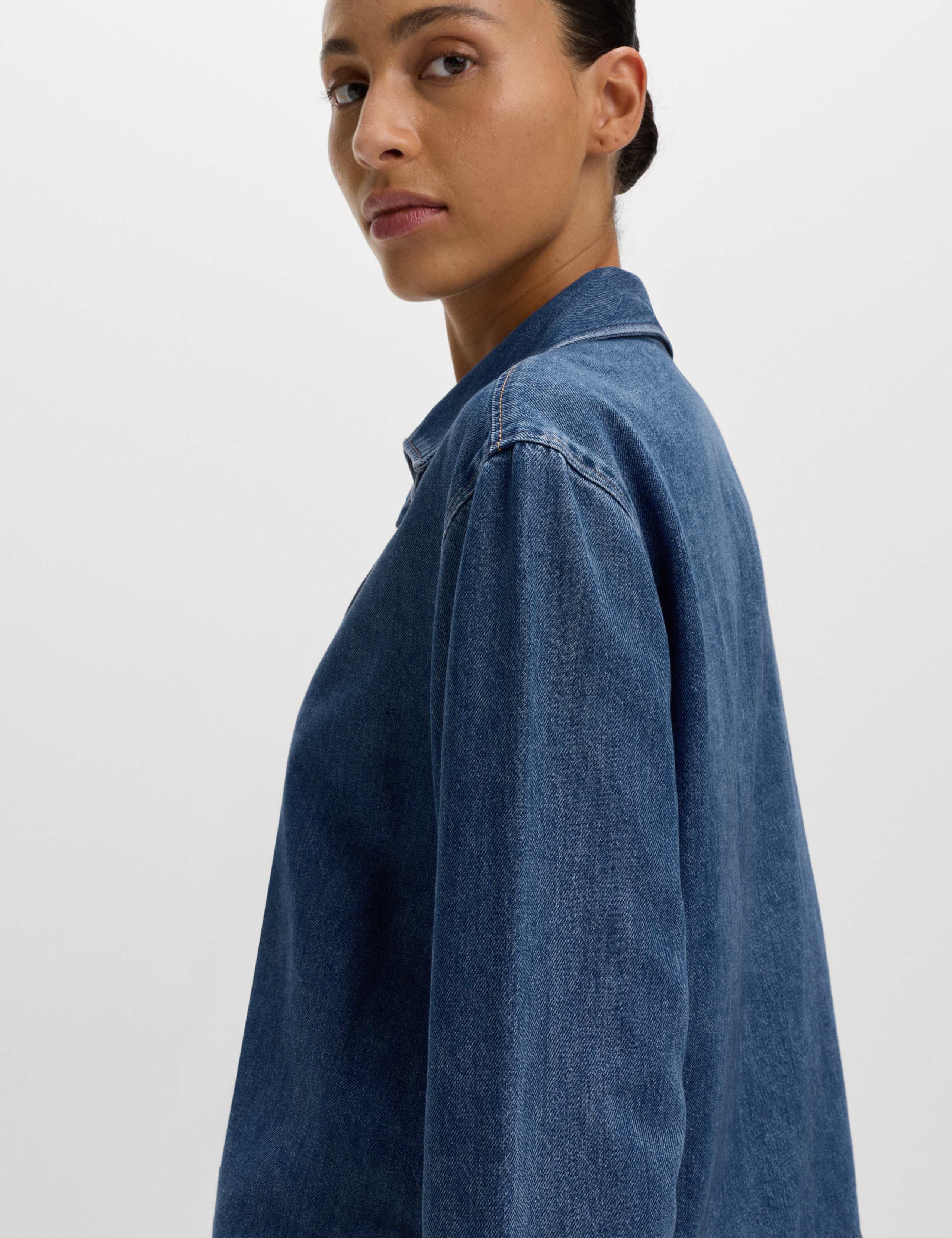 Denim Tie Fastening Blouse 4 of 6