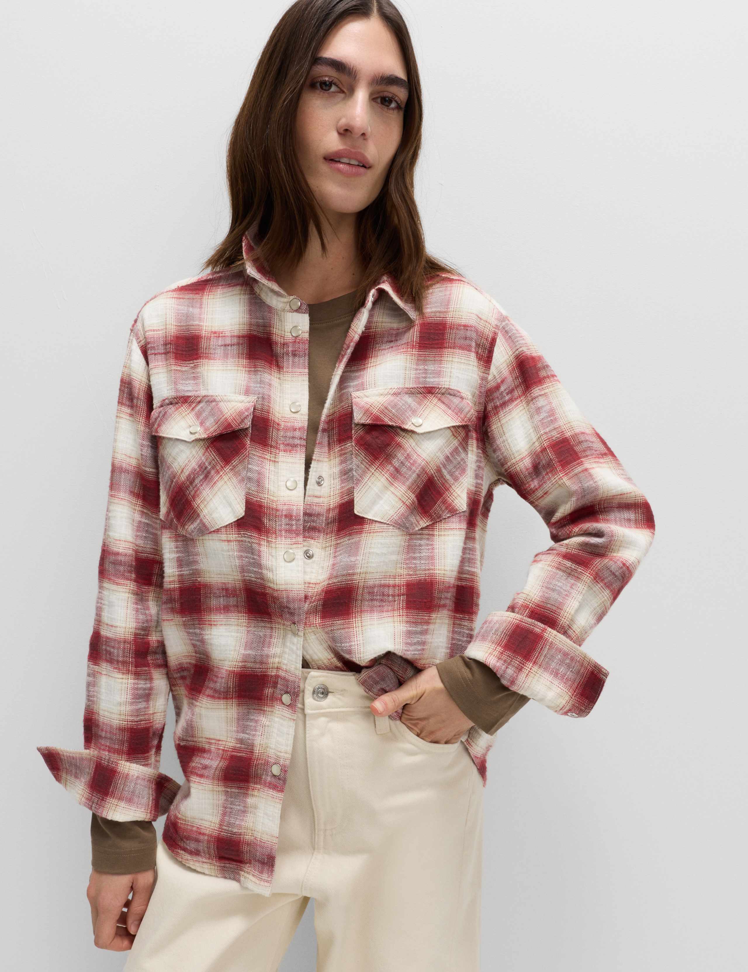 Pure Cotton Western Checked Shirt 4 of 6