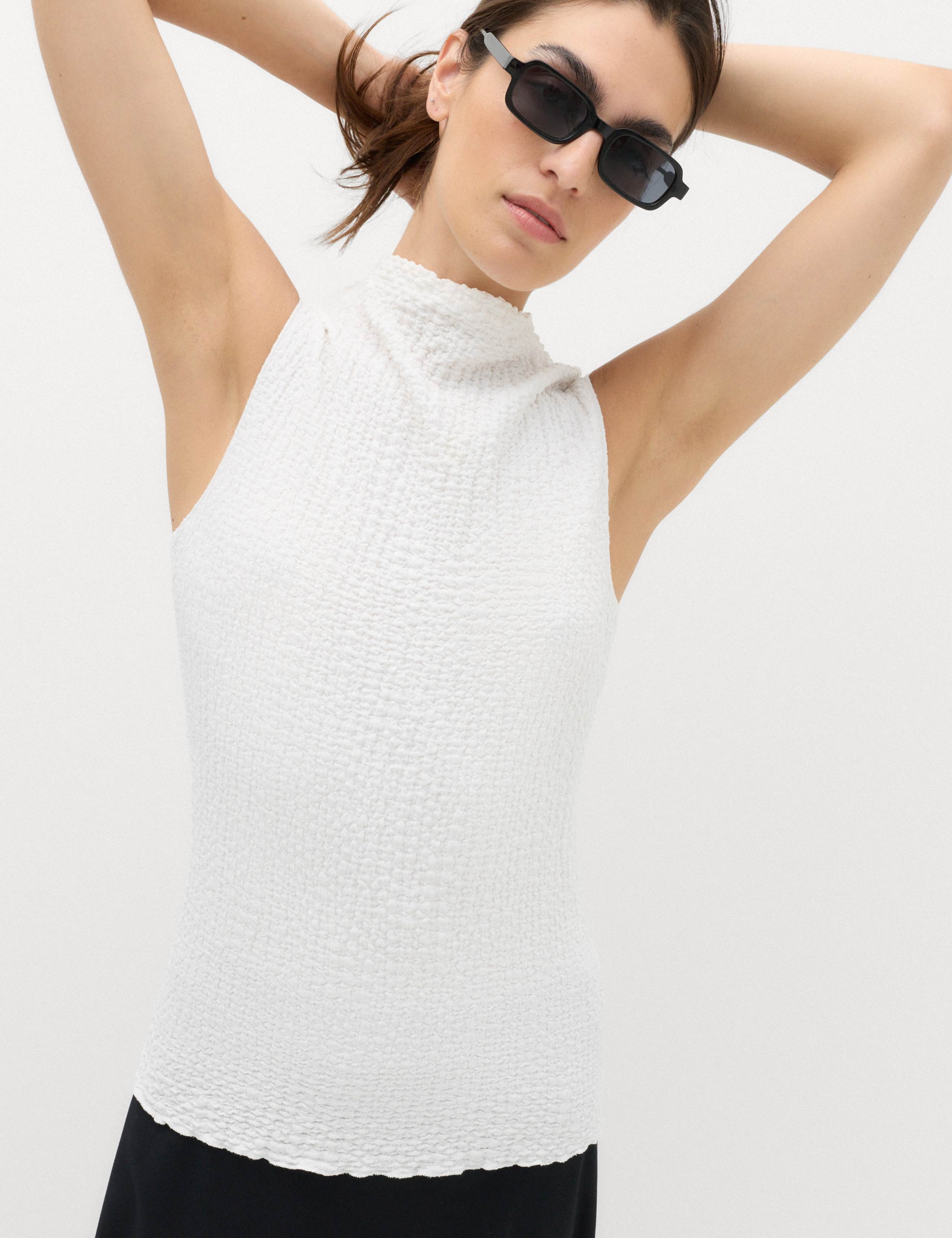 Textured Sleeveless Top 1 of 5