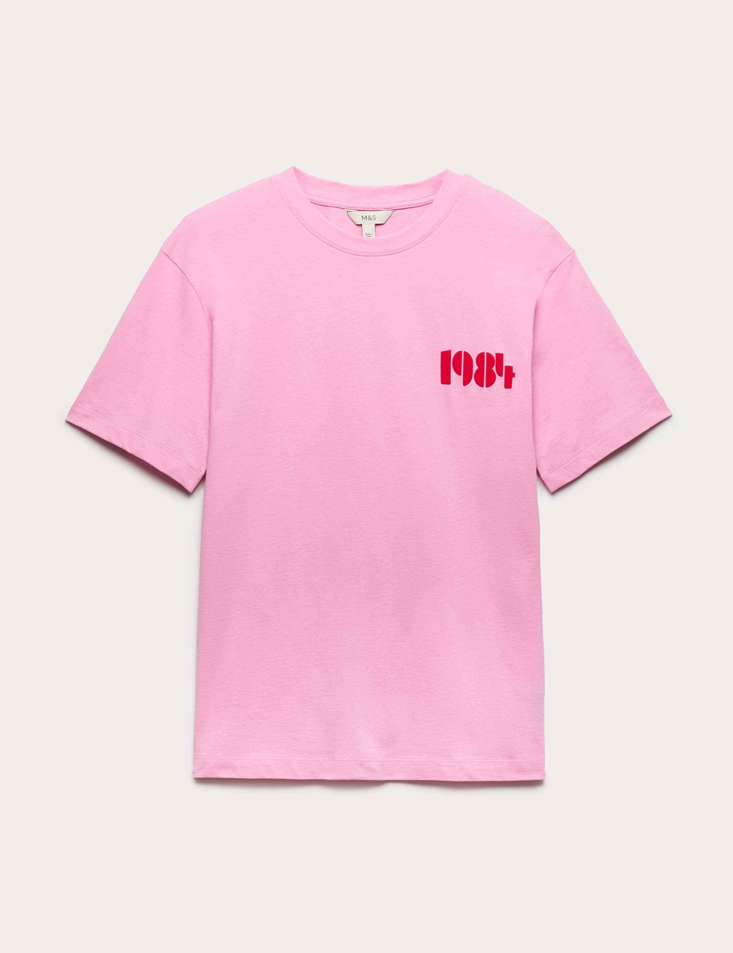 Pure Cotton Graphic Crew Neck Oversized T-Shirt 2 of 6
