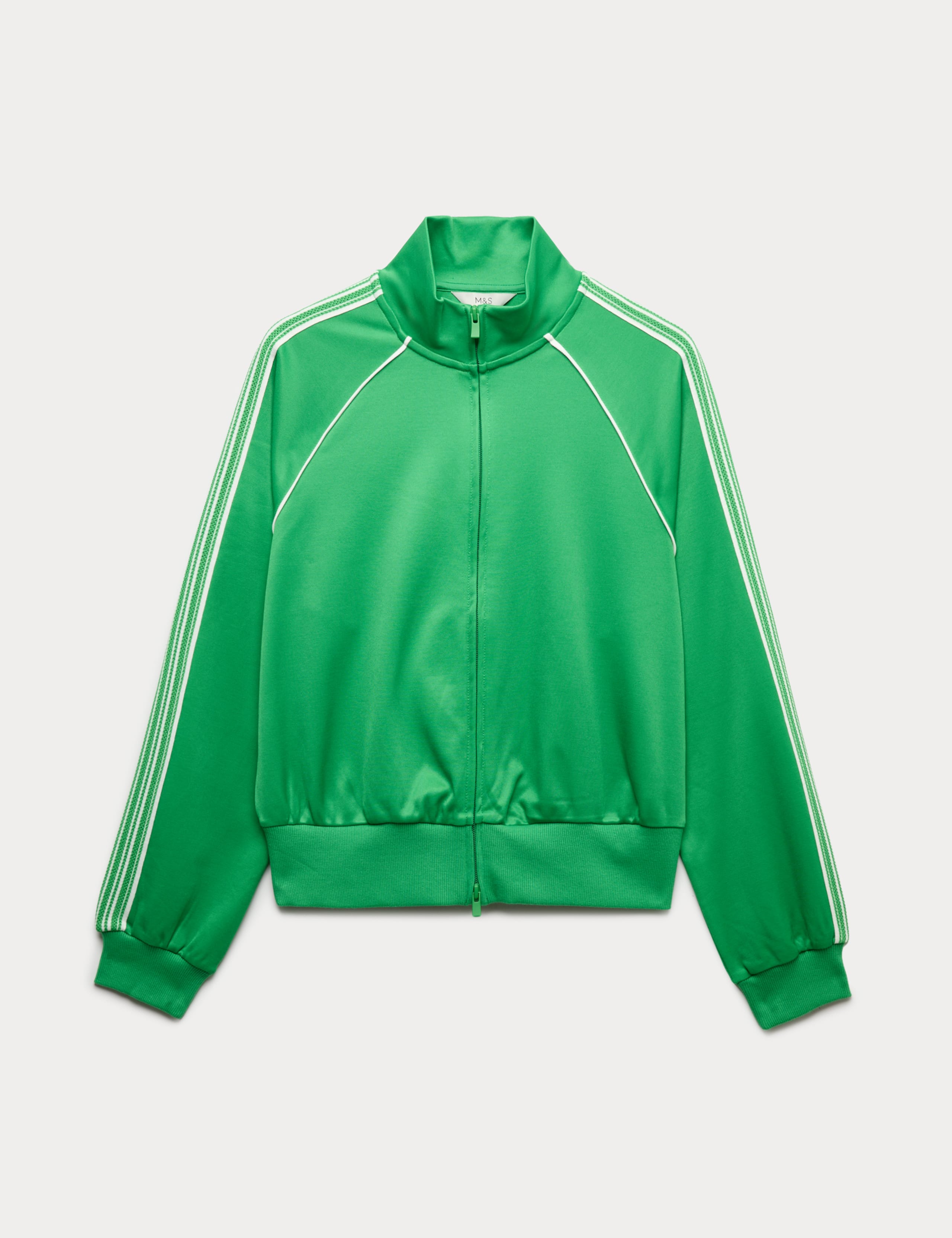 Cotton Rich Tricot Zip Up Track Jacket 2 of 6