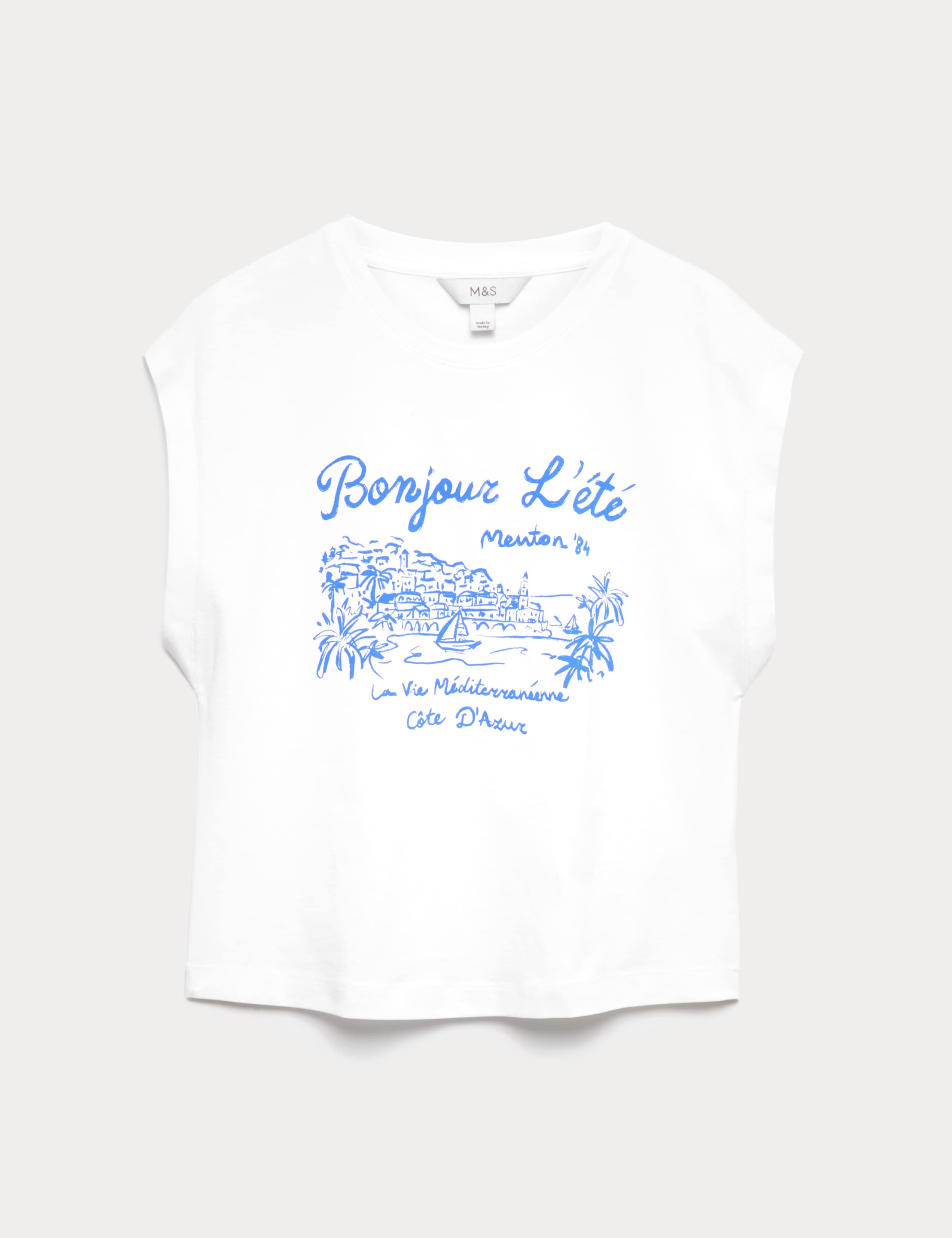 Pure Cotton Graphic Cap Sleeve T-Shirt 2 of 5