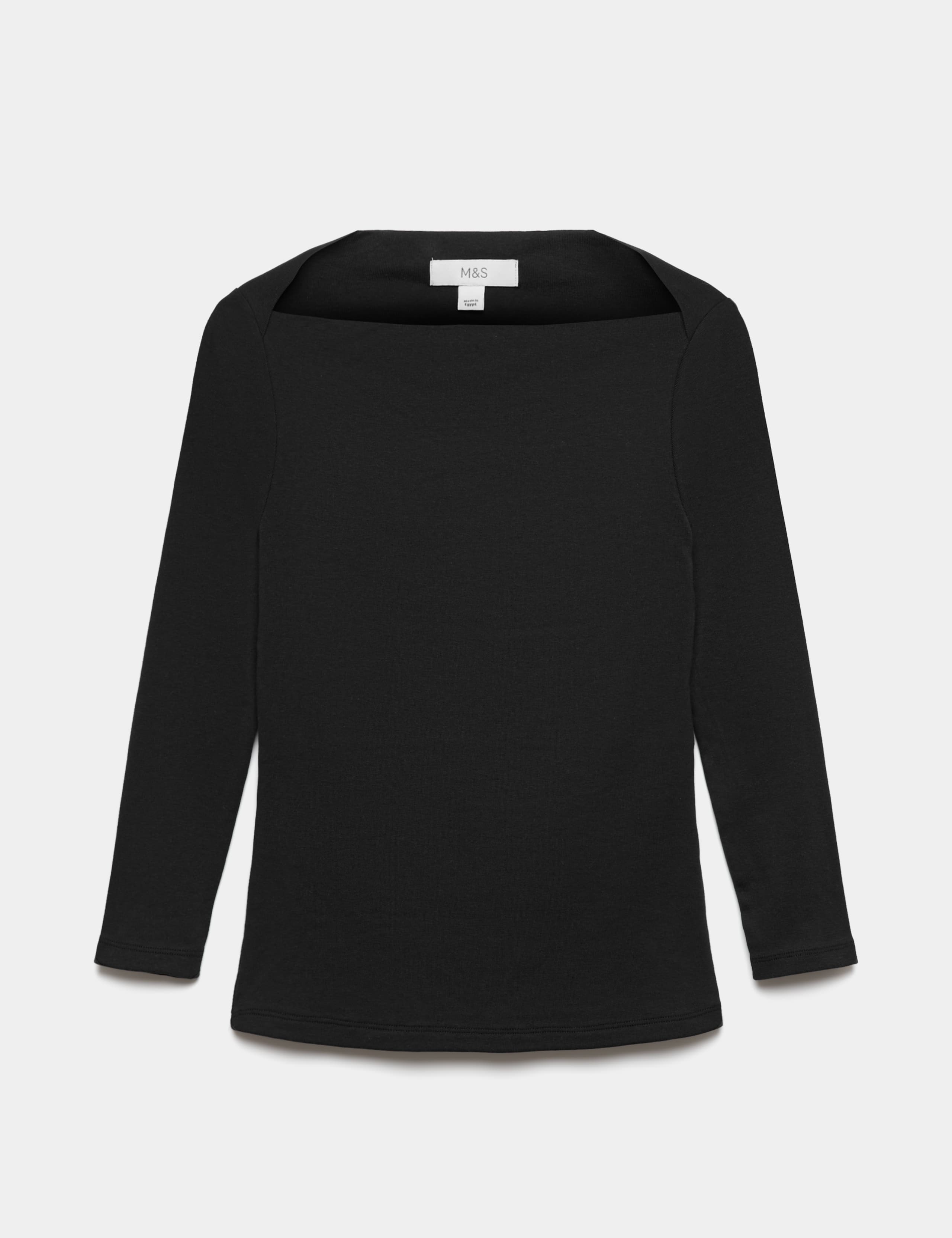 Pure Cotton Slash Neck Top 2 of 4
