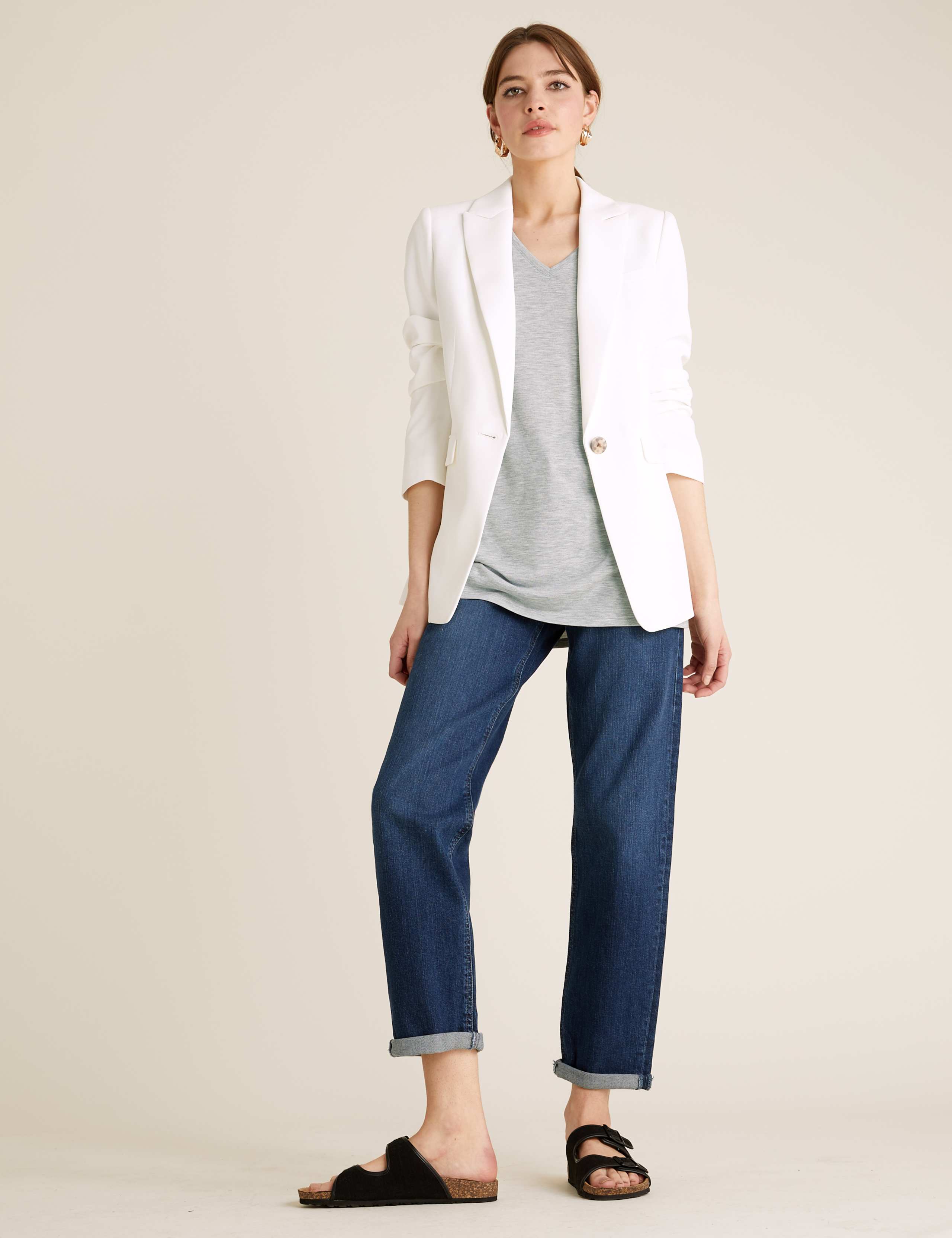 V-Neck Relaxed Longline T-Shirt 5 of 5