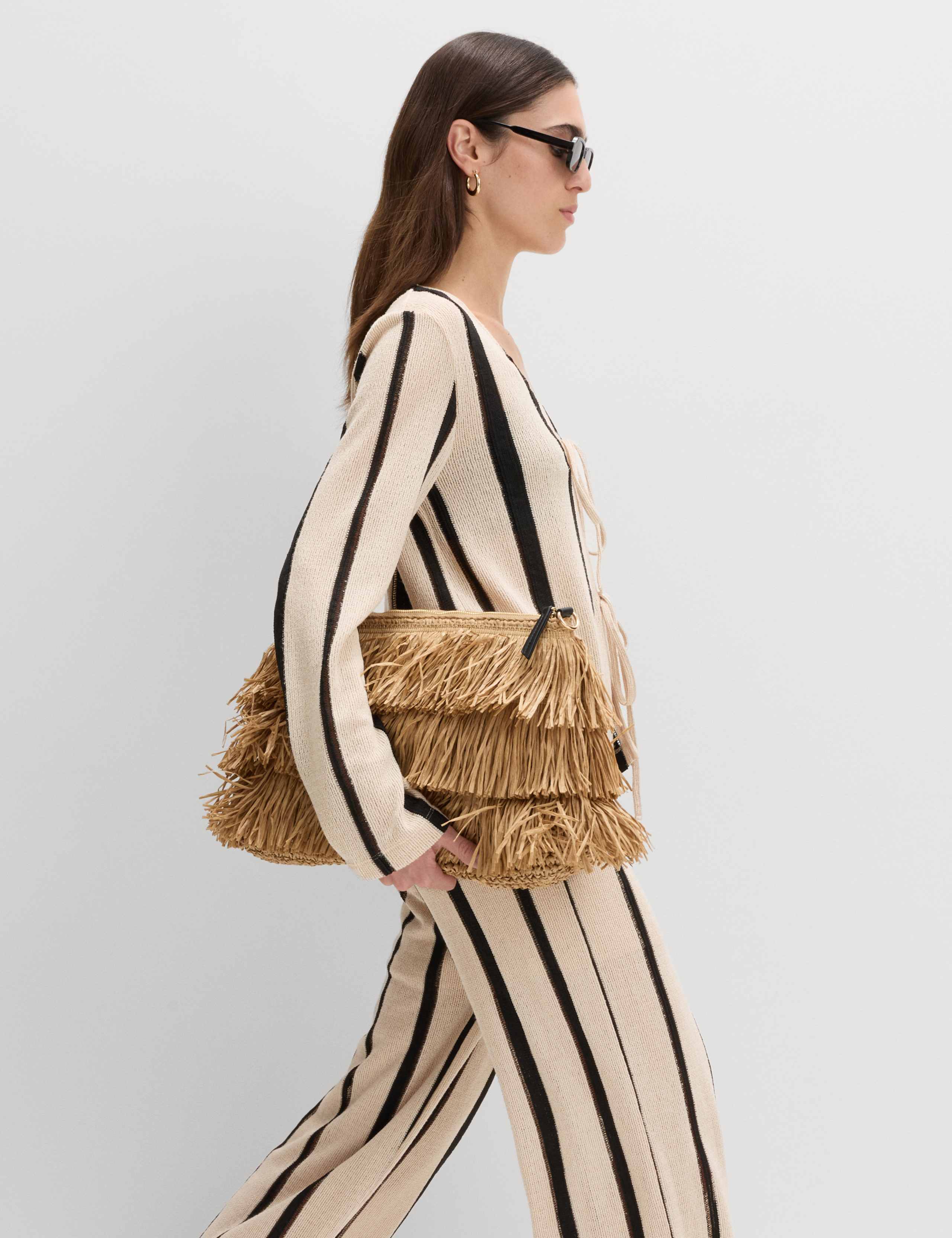 Striped Tie Front Top 3 of 5