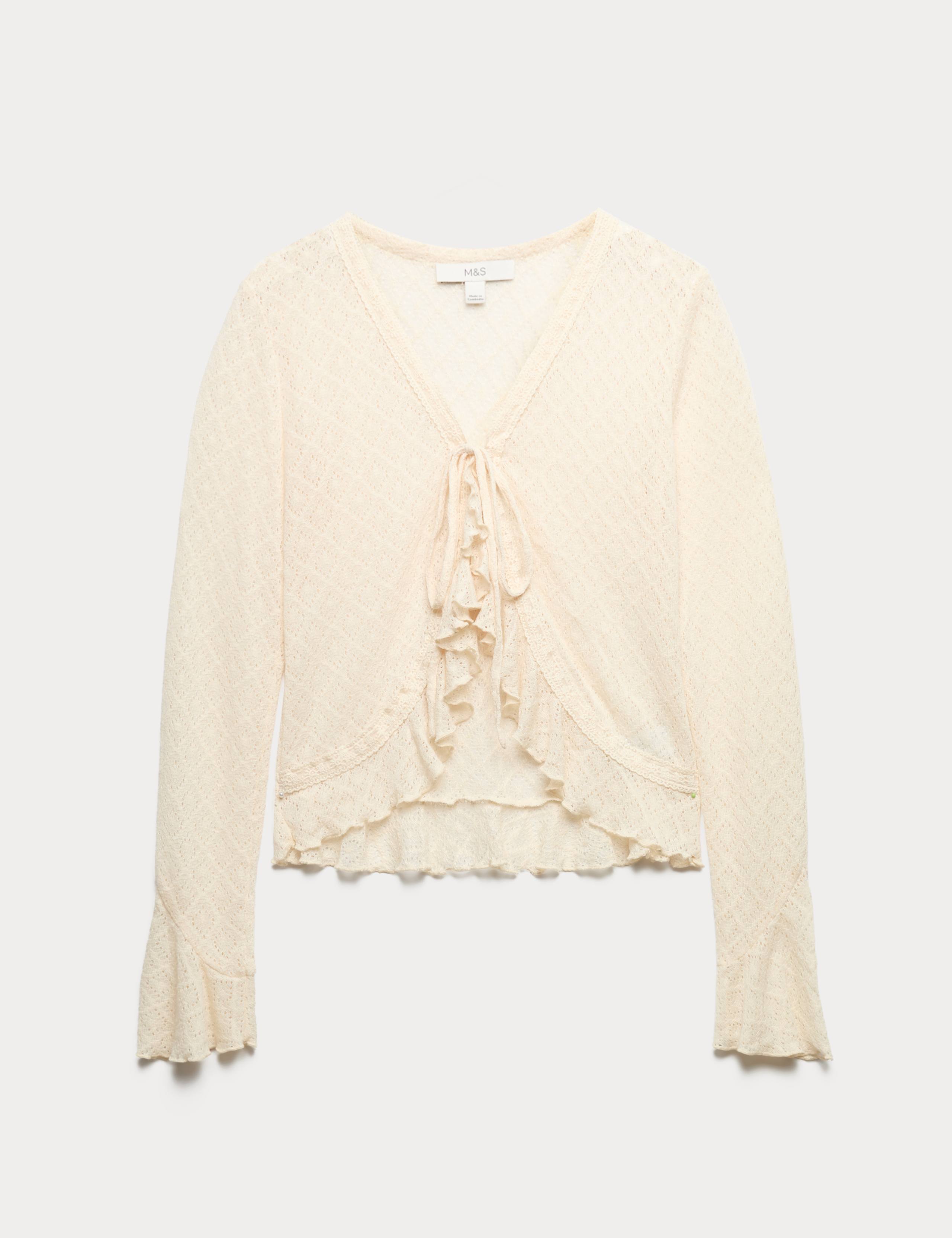 Crochet Tie Fastening Cardigan 2 of 5