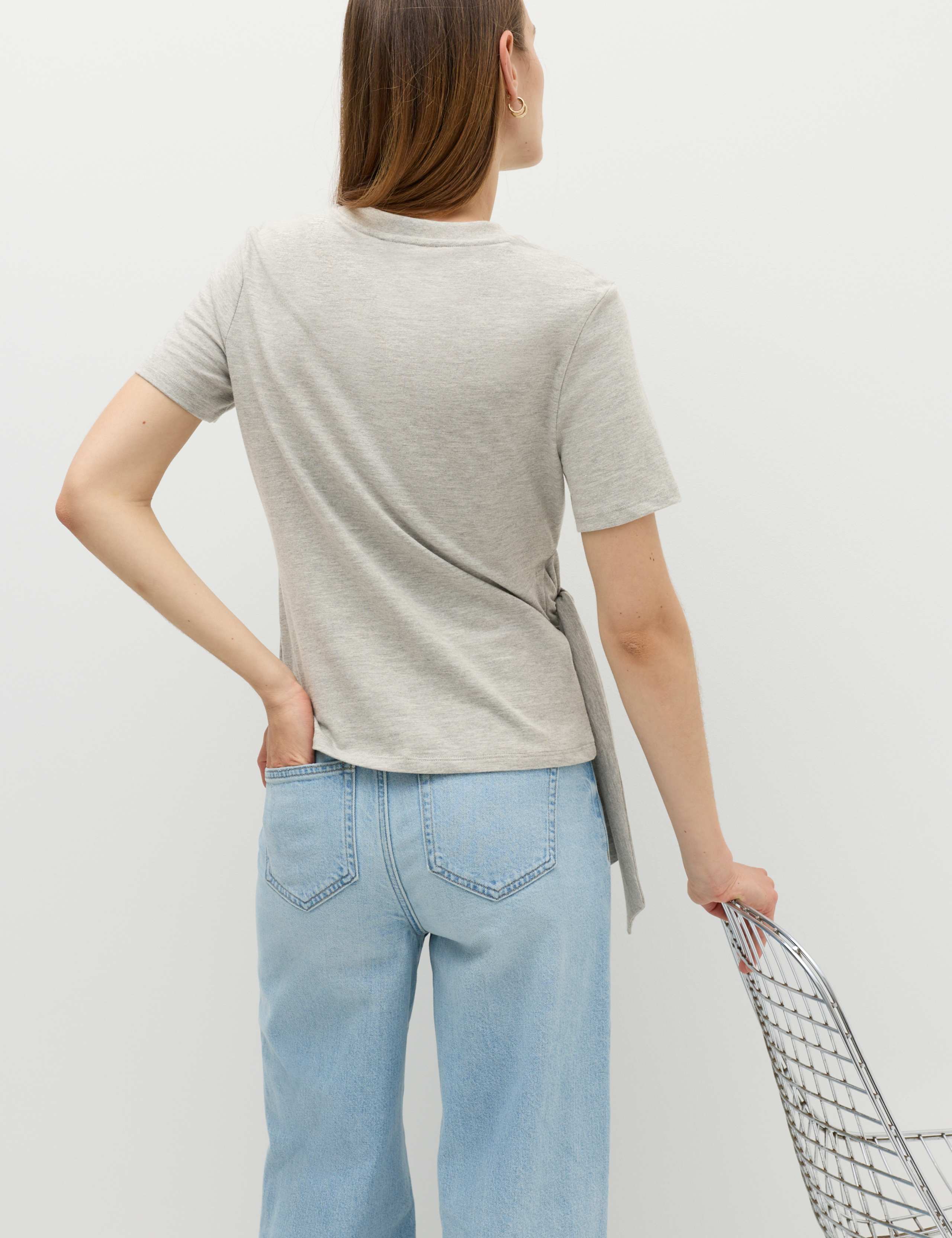 Pure Cotton Tie Waist T-Shirt 5 of 6