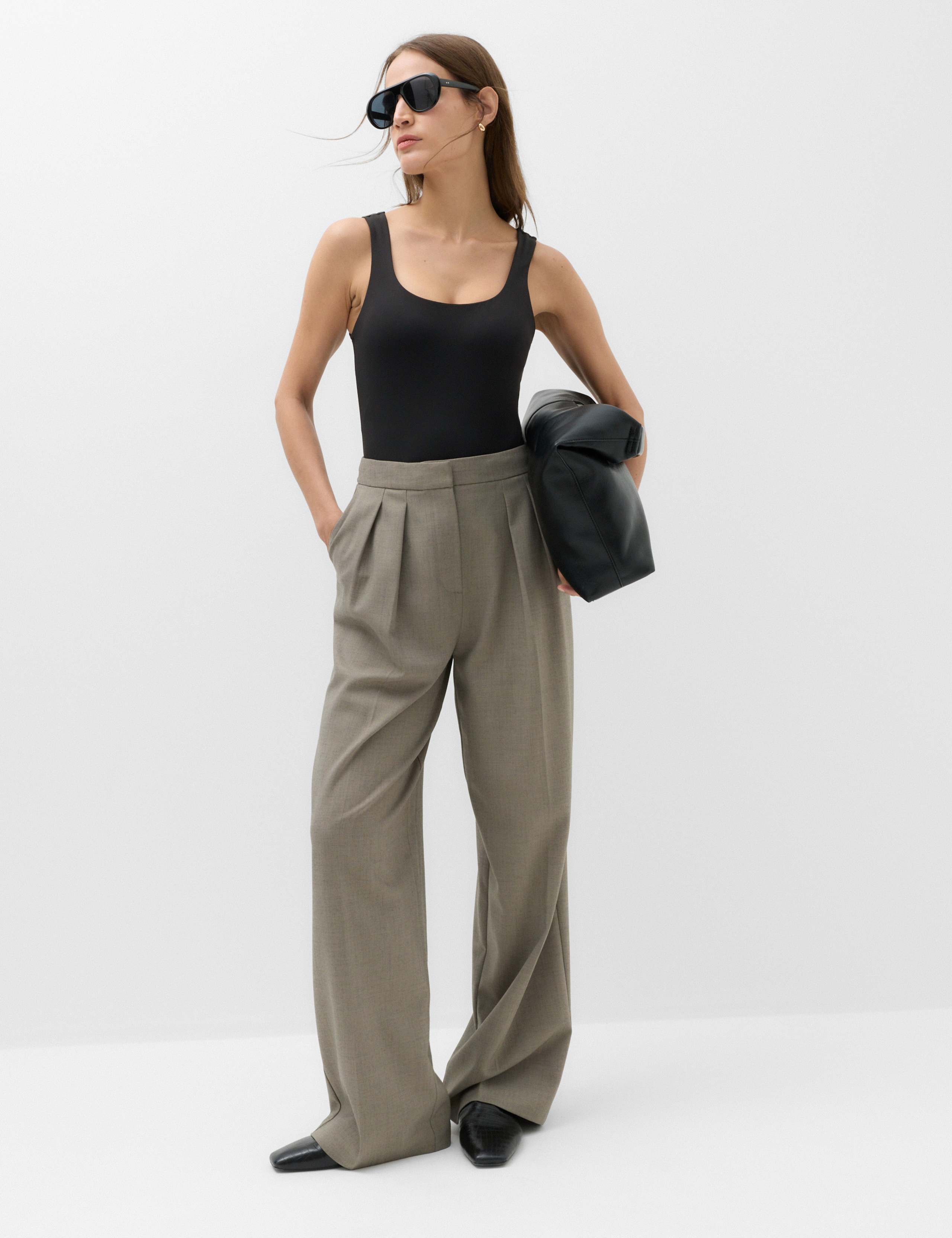 Square Neck Fitted Vest Bodysuit 1 of 5