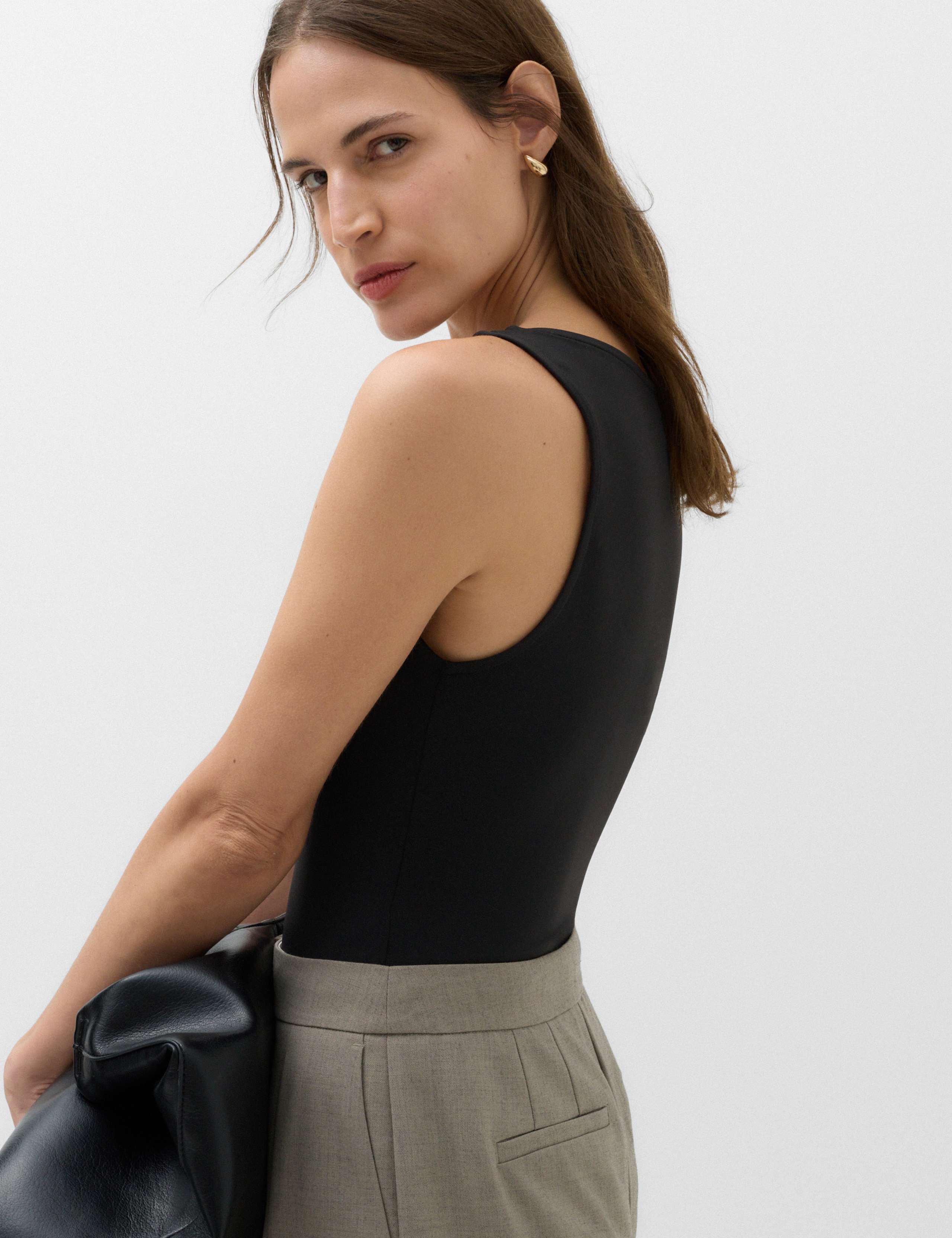 Square Neck Fitted Vest Bodysuit 4 of 5