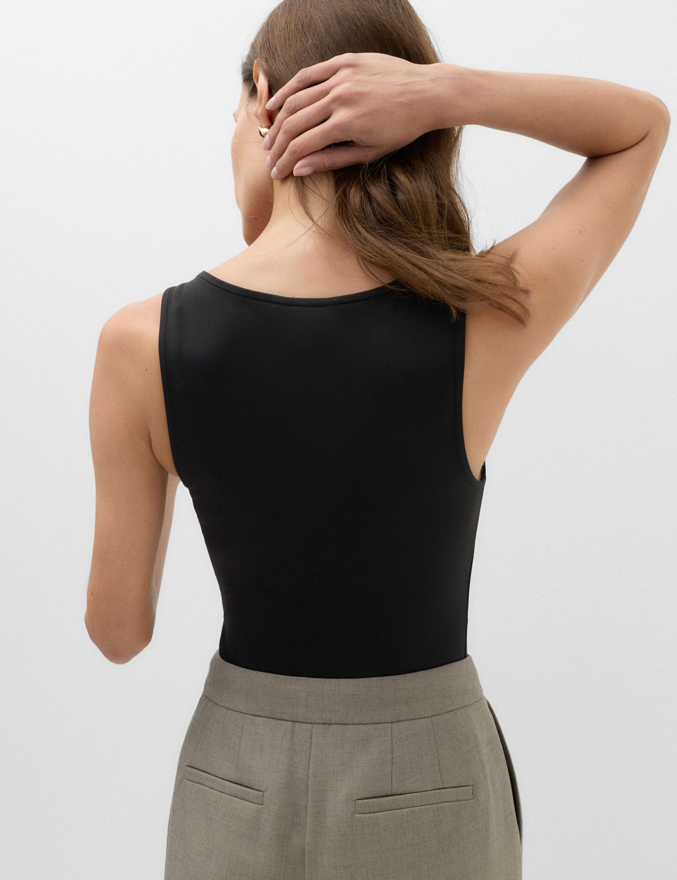 Square Neck Fitted Vest Bodysuit 5 of 5