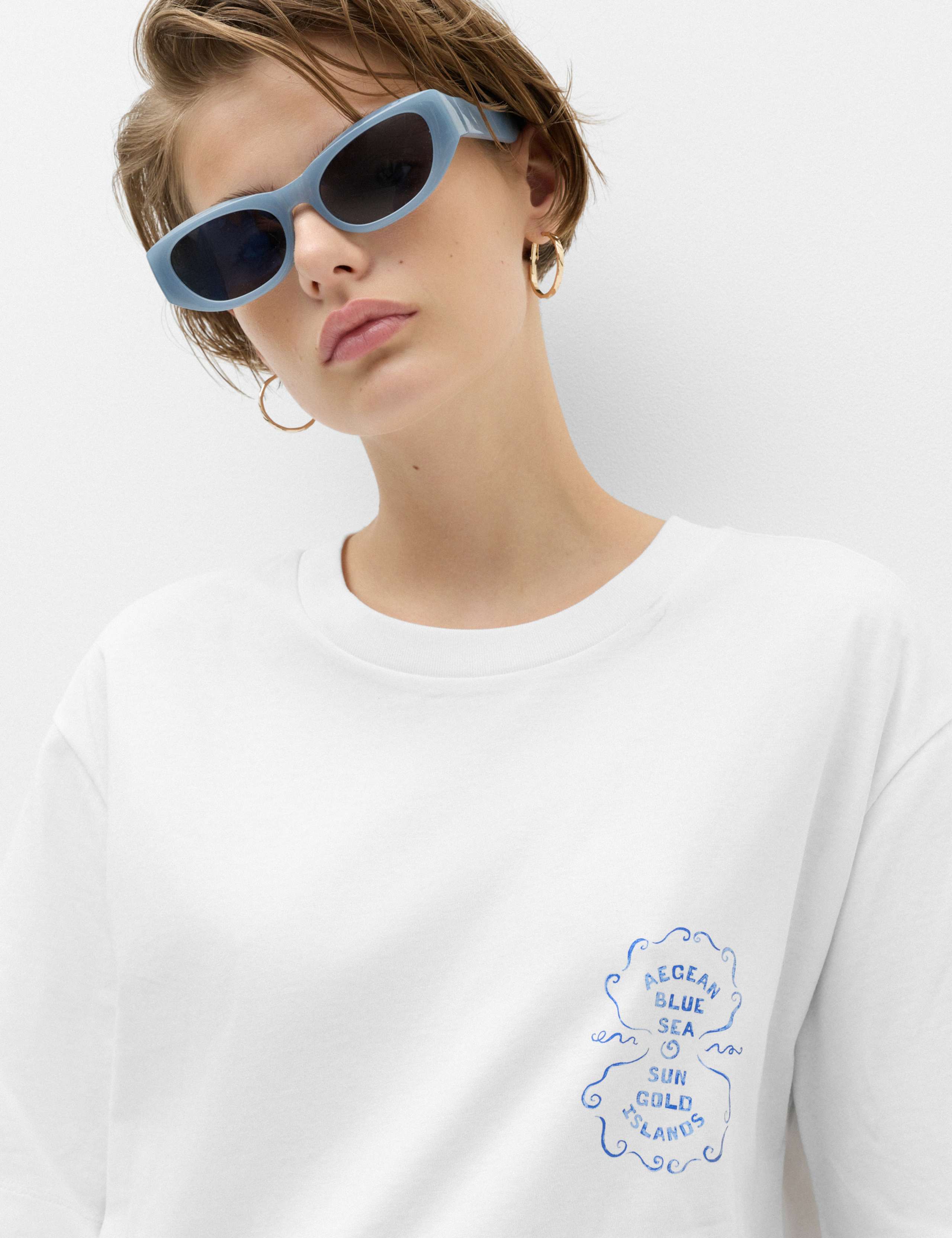 Pure Cotton Graphic Oversized T-Shirt 3 of 5
