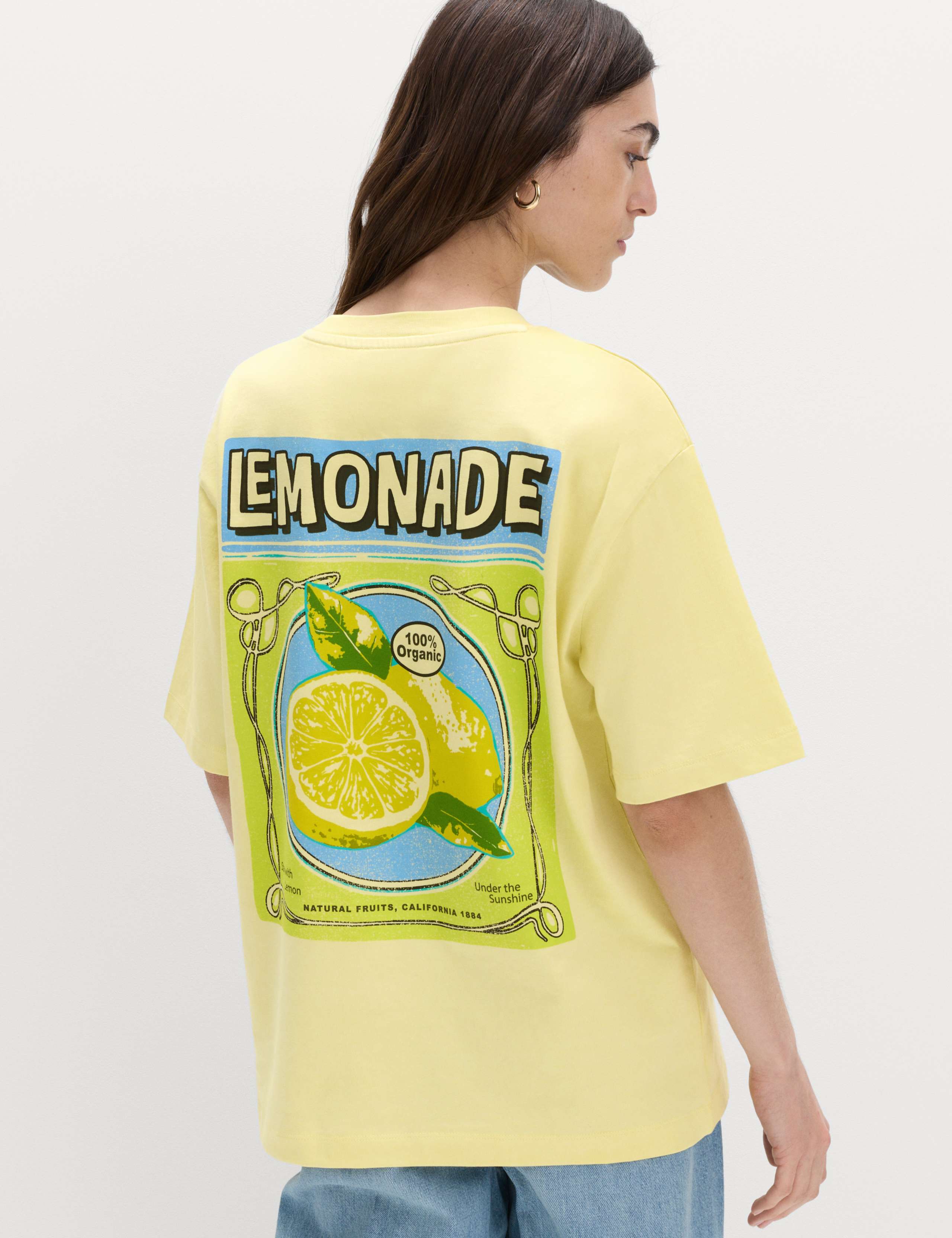 Pure Cotton Graphic Oversized T-Shirt 4 of 5