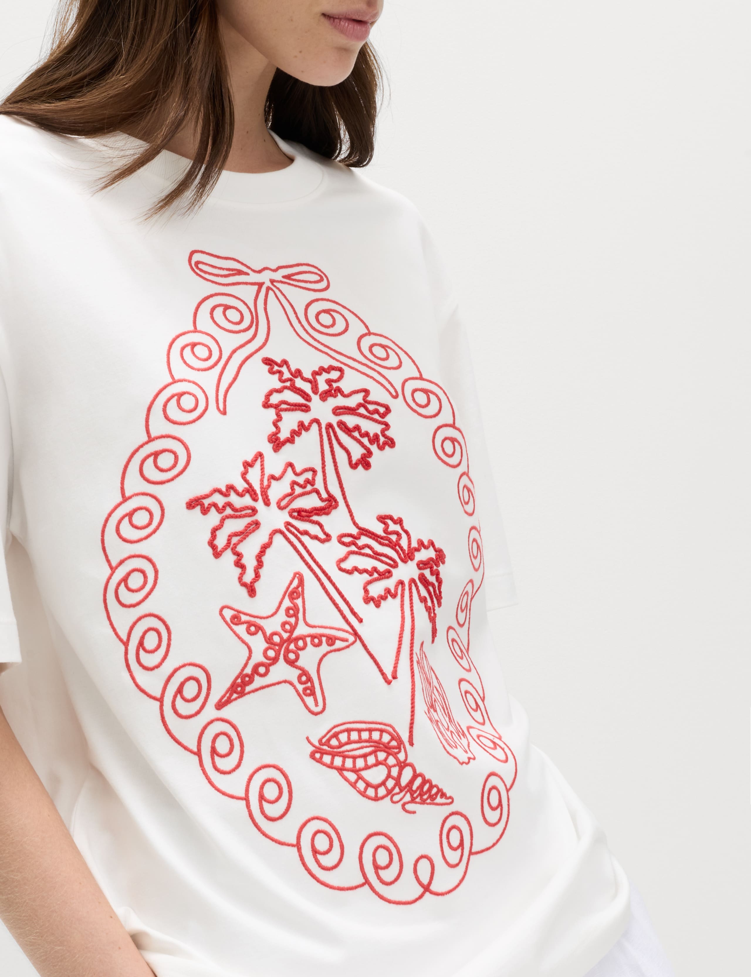 Pure Cotton Graphic Oversized T-Shirt 5 of 6