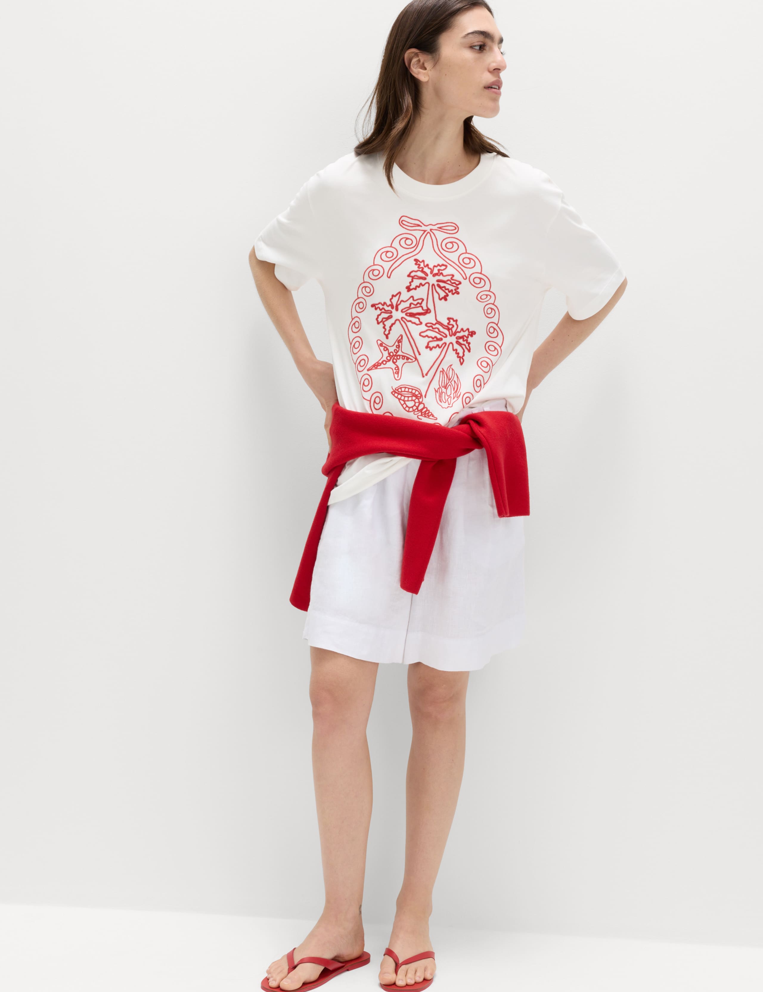 Pure Cotton Graphic Oversized T-Shirt 6 of 6