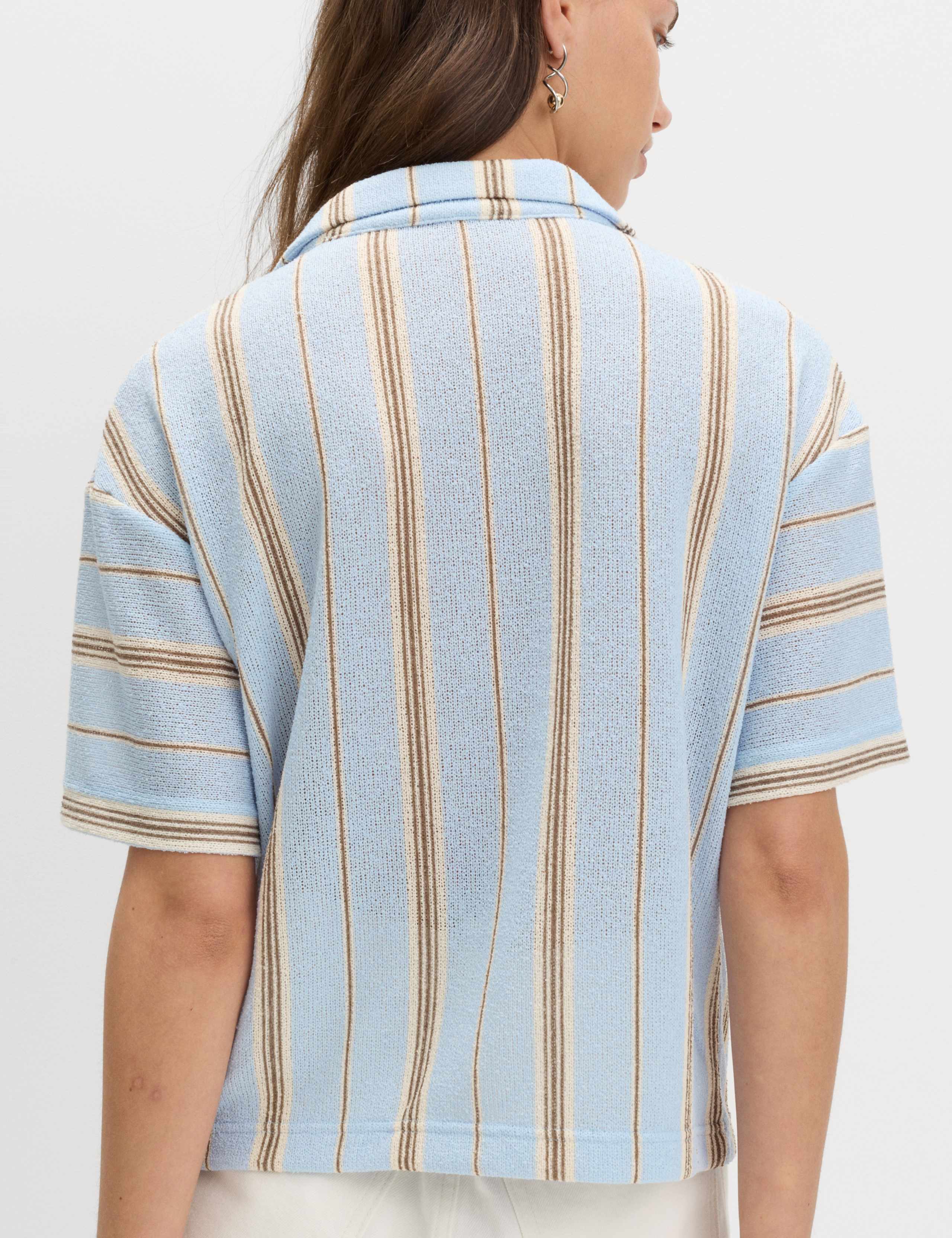 Striped Textured Resort Shirt 4 of 4