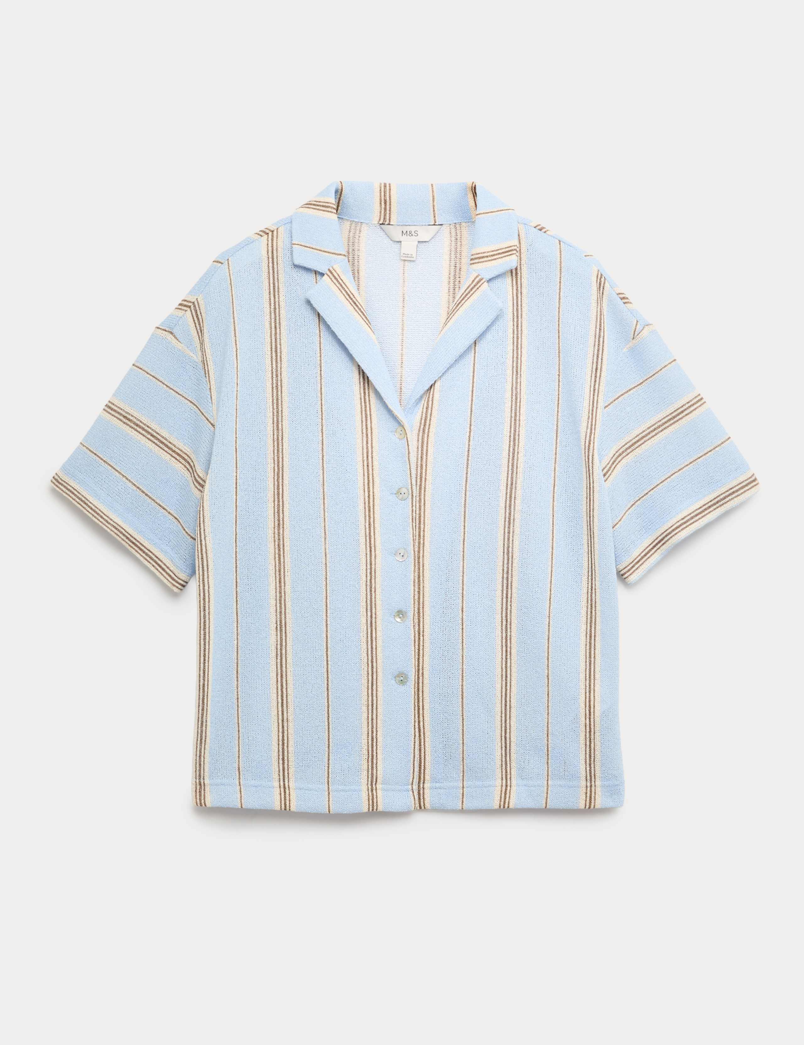 Striped Textured Resort Shirt 2 of 4