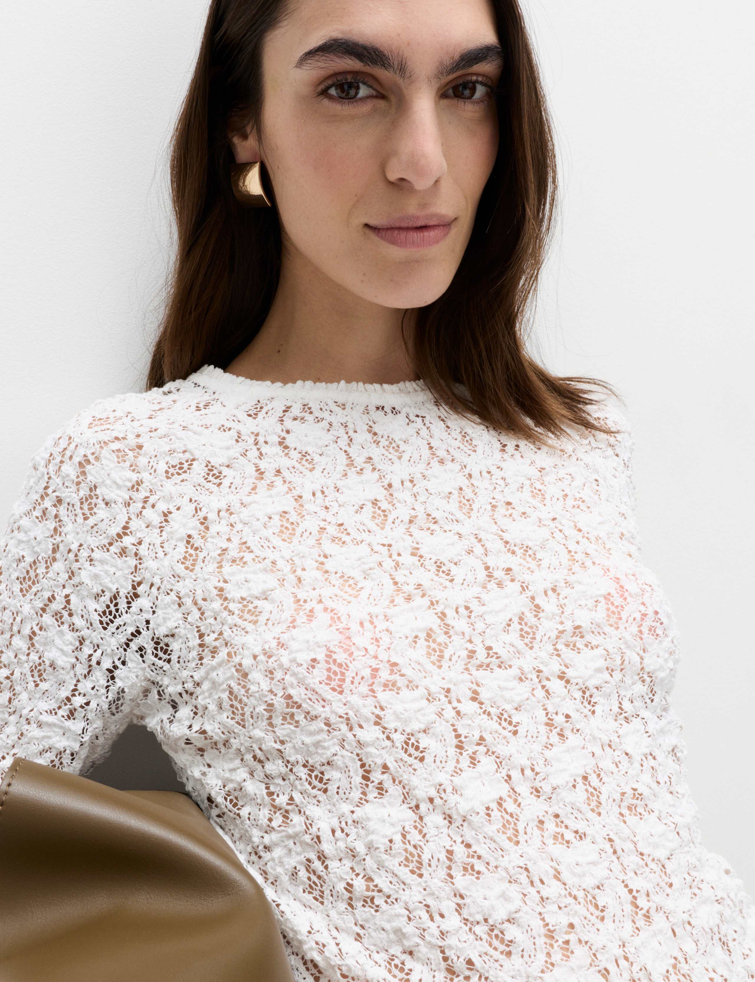 Cotton Rich Lace Textured Top 4 of 5