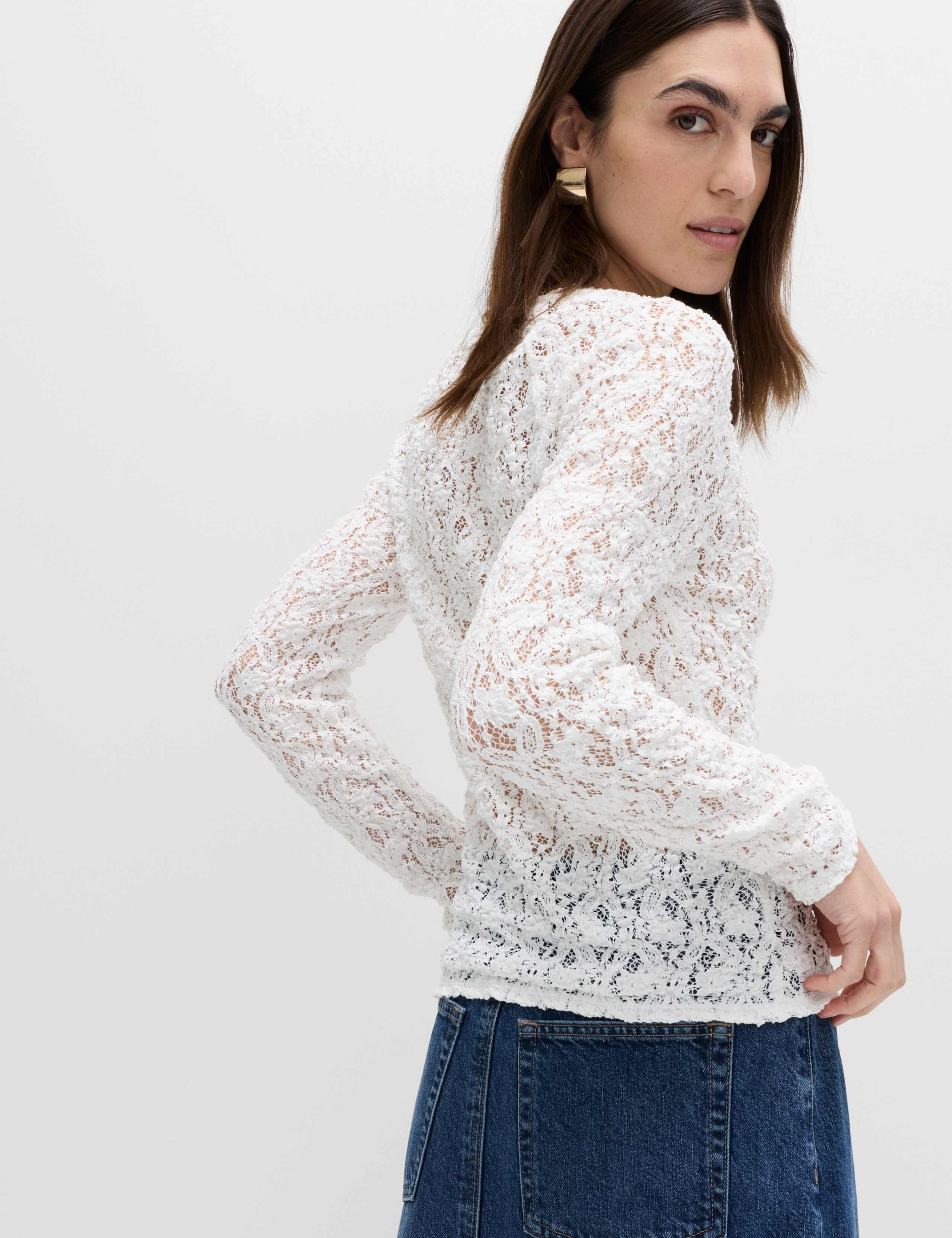 Cotton Rich Lace Textured Top 5 of 5