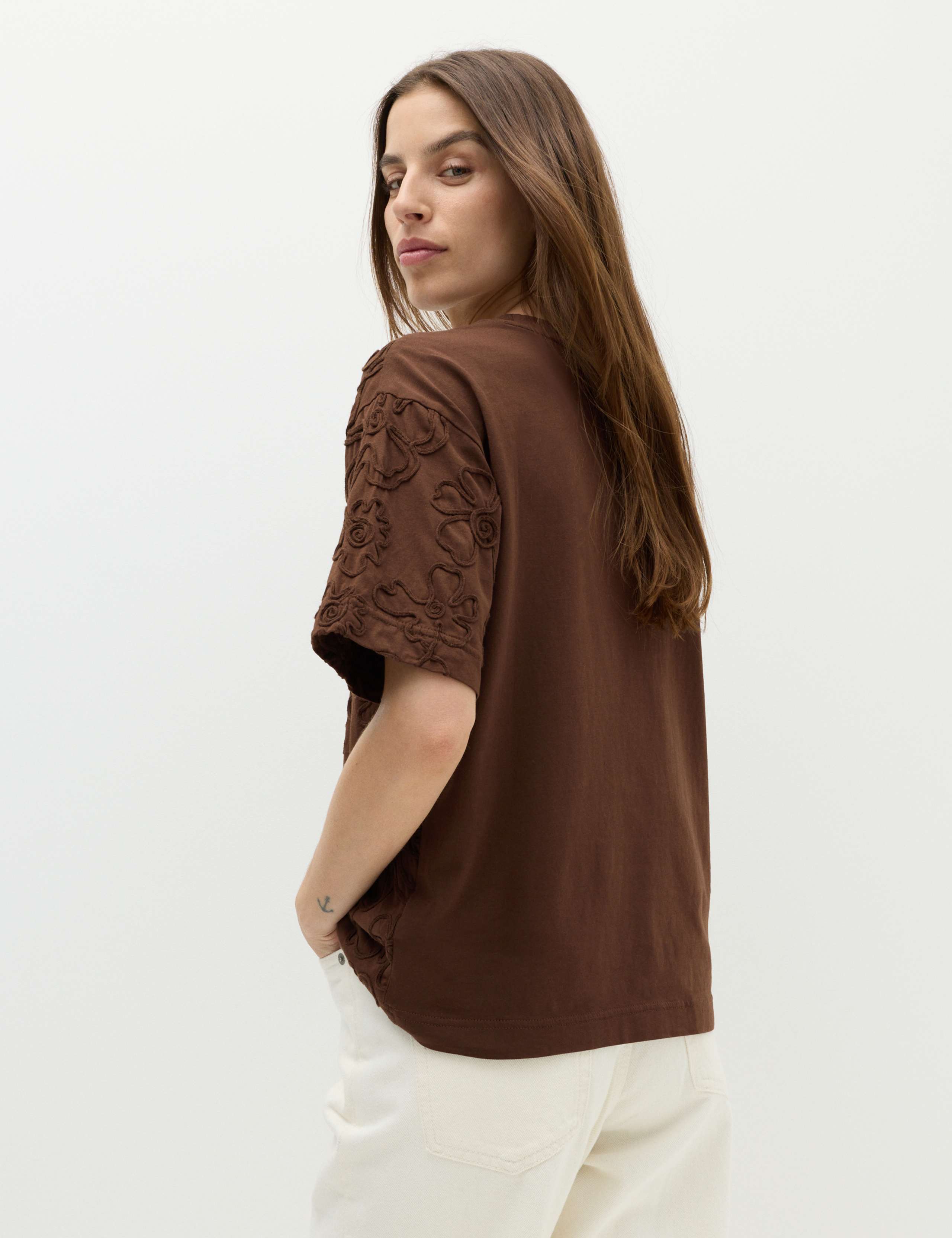Pure Cotton Appliqué T-Shirt 5 of 6