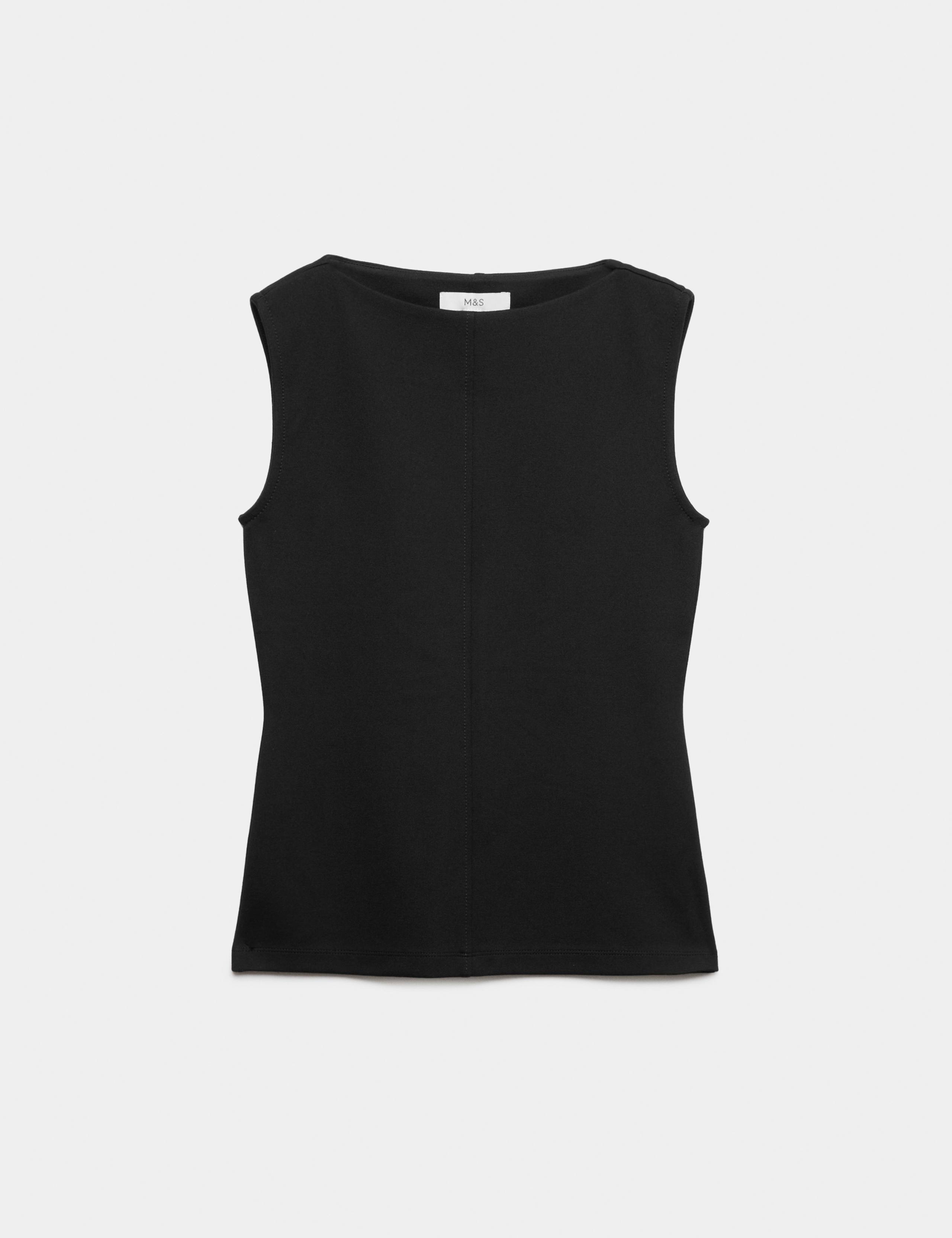 Slim Fit Seam Detail Sleeveless Top 1 of 1