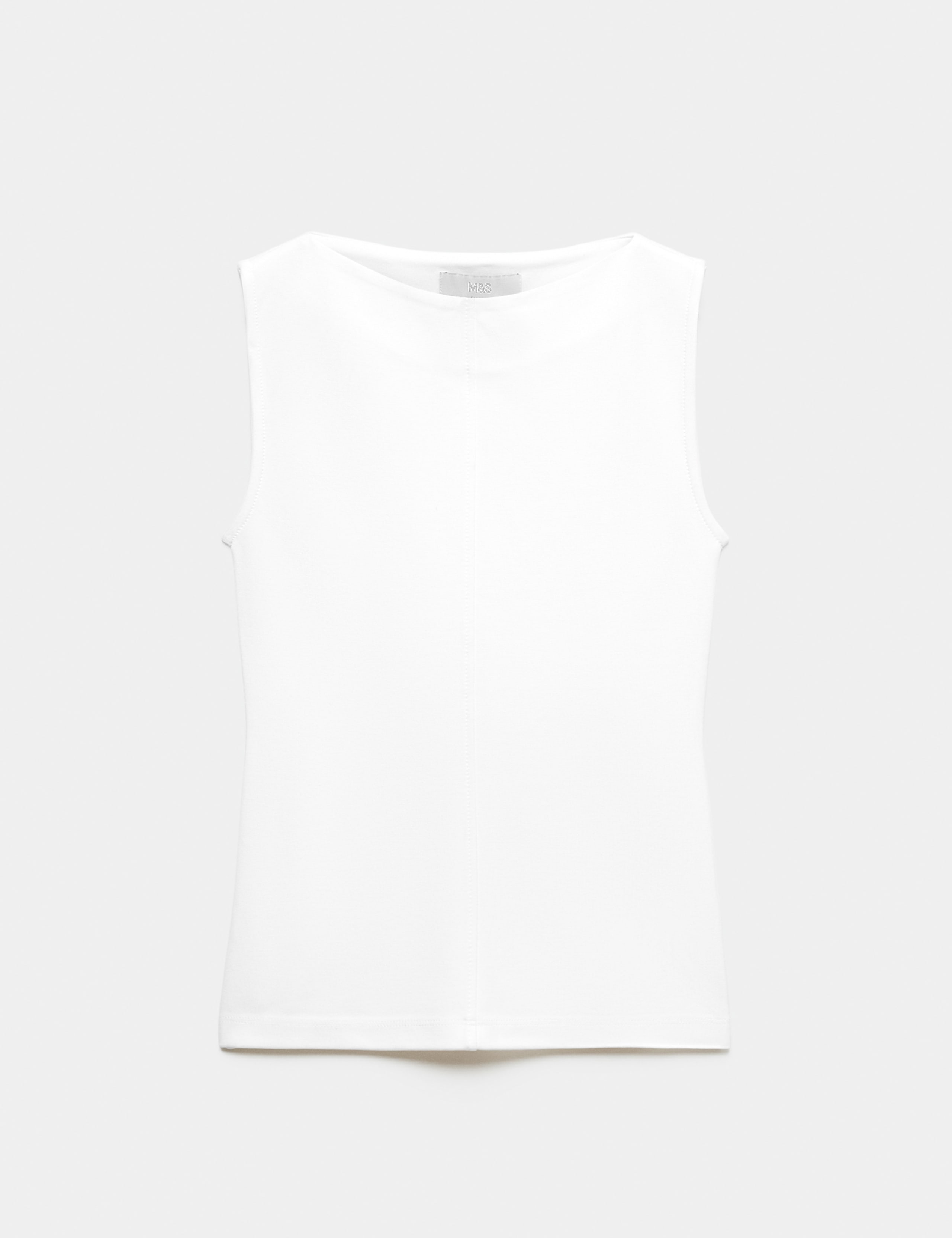 Slim Fit Seam Detail Sleeveless Top 2 of 5