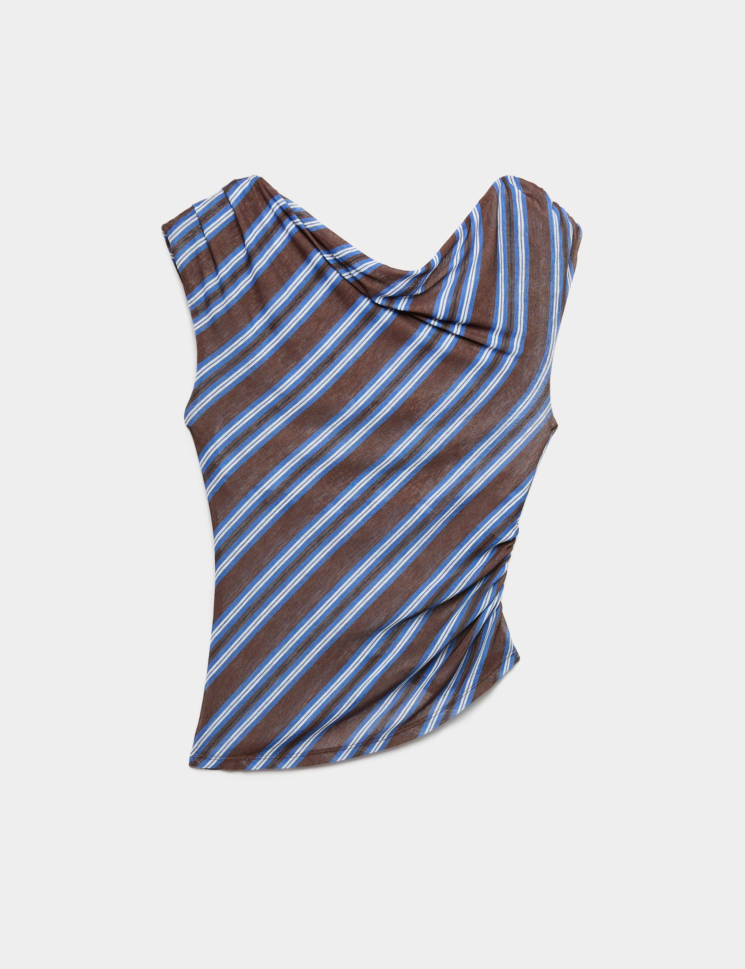 Pure Cotton Asymmetric Drape Top 2 of 5