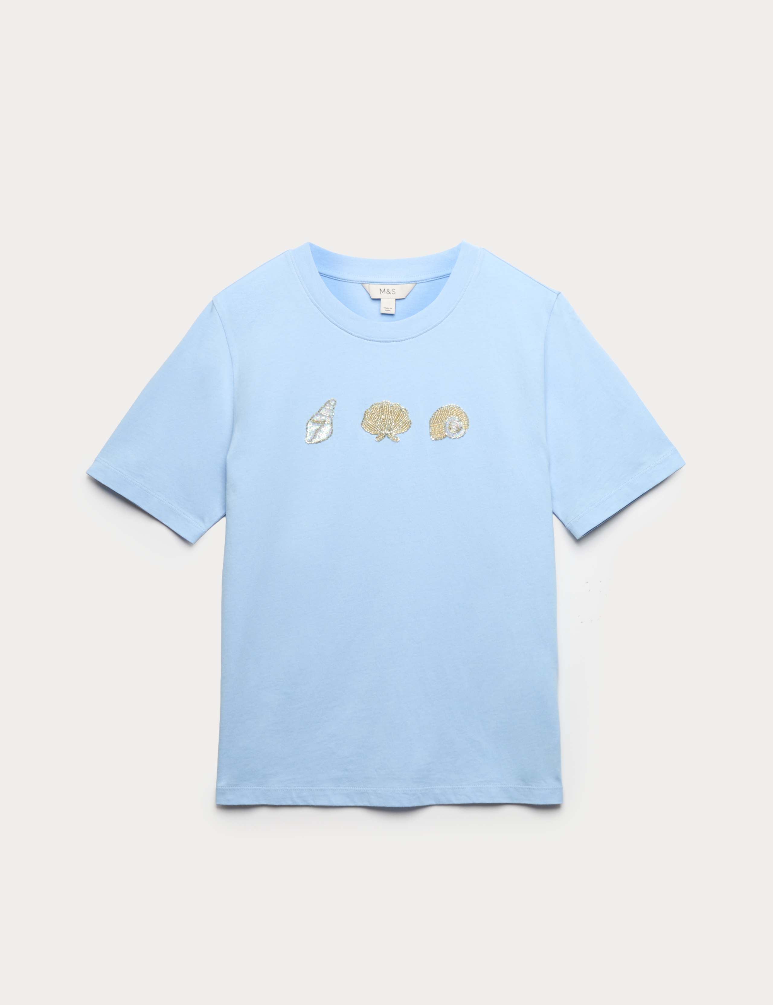 Pure Cotton Embellished T-Shirt 2 of 4