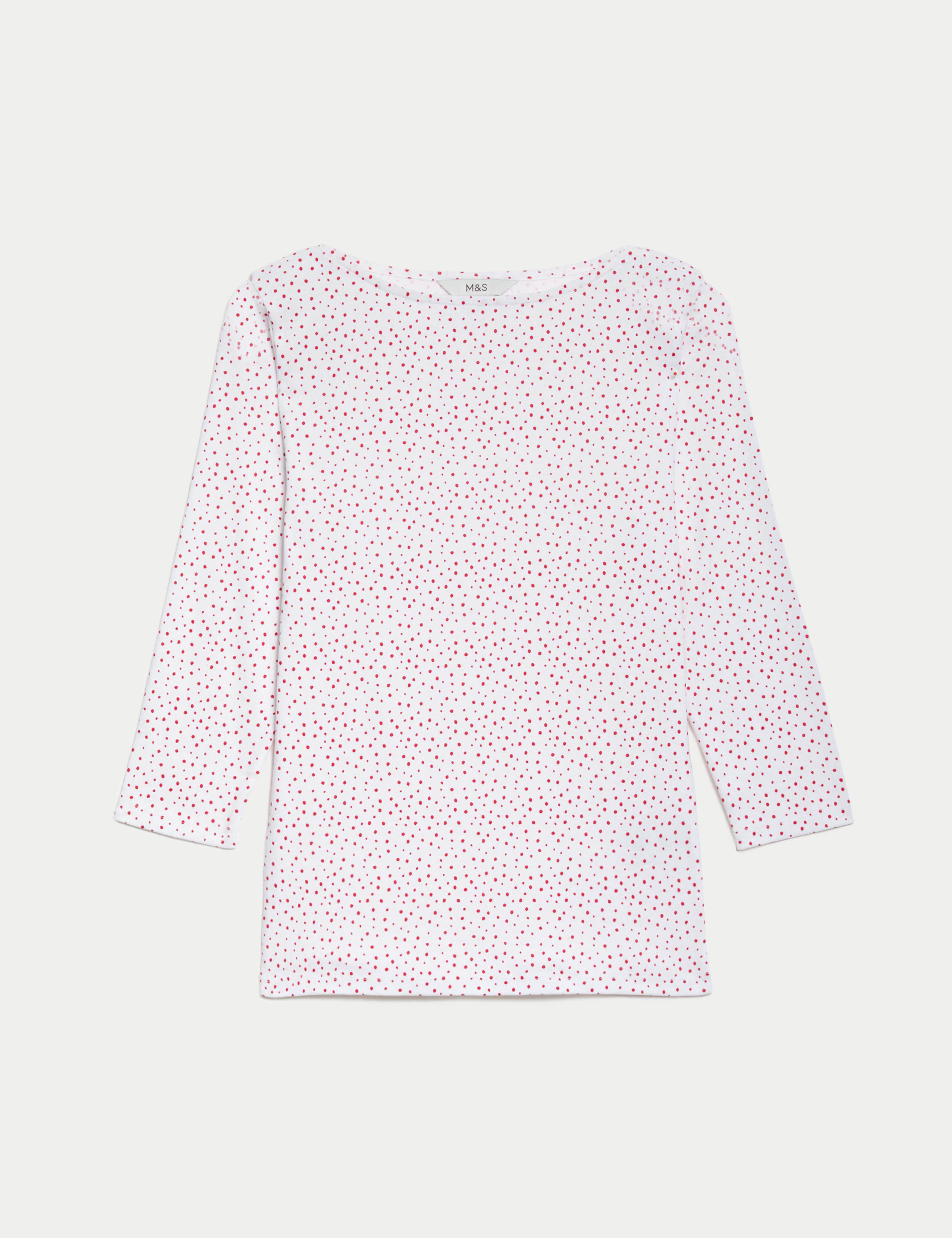 Pure Cotton Printed Slim Fit Slash Neck Top 2 of 5