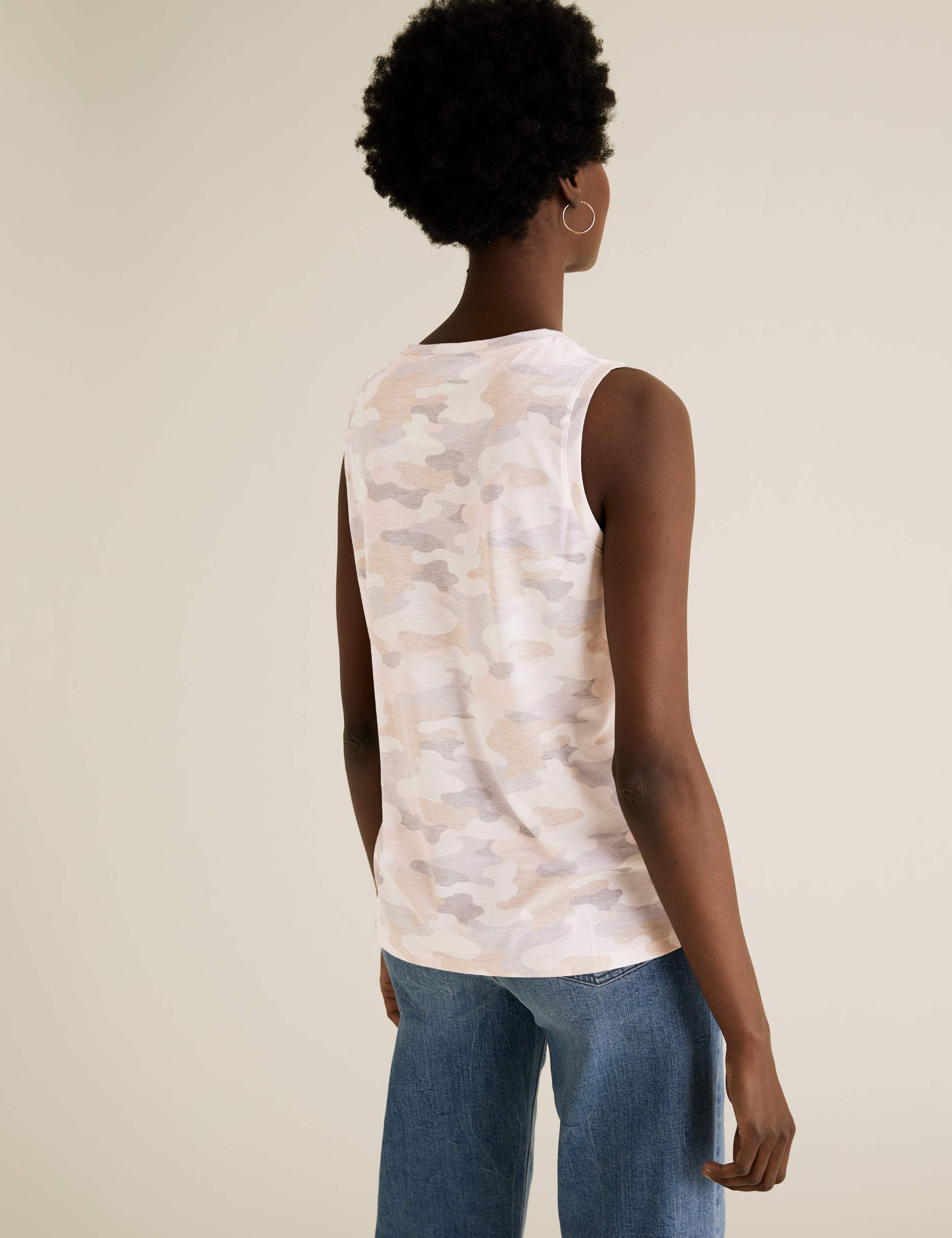 thumbnail image 2 of Stay Cool & Stealthy: Jungle Brand 100% Cotton Desert Camo Sleeveless Vest Tank Top – Unisex, All Sizes 2 of 6