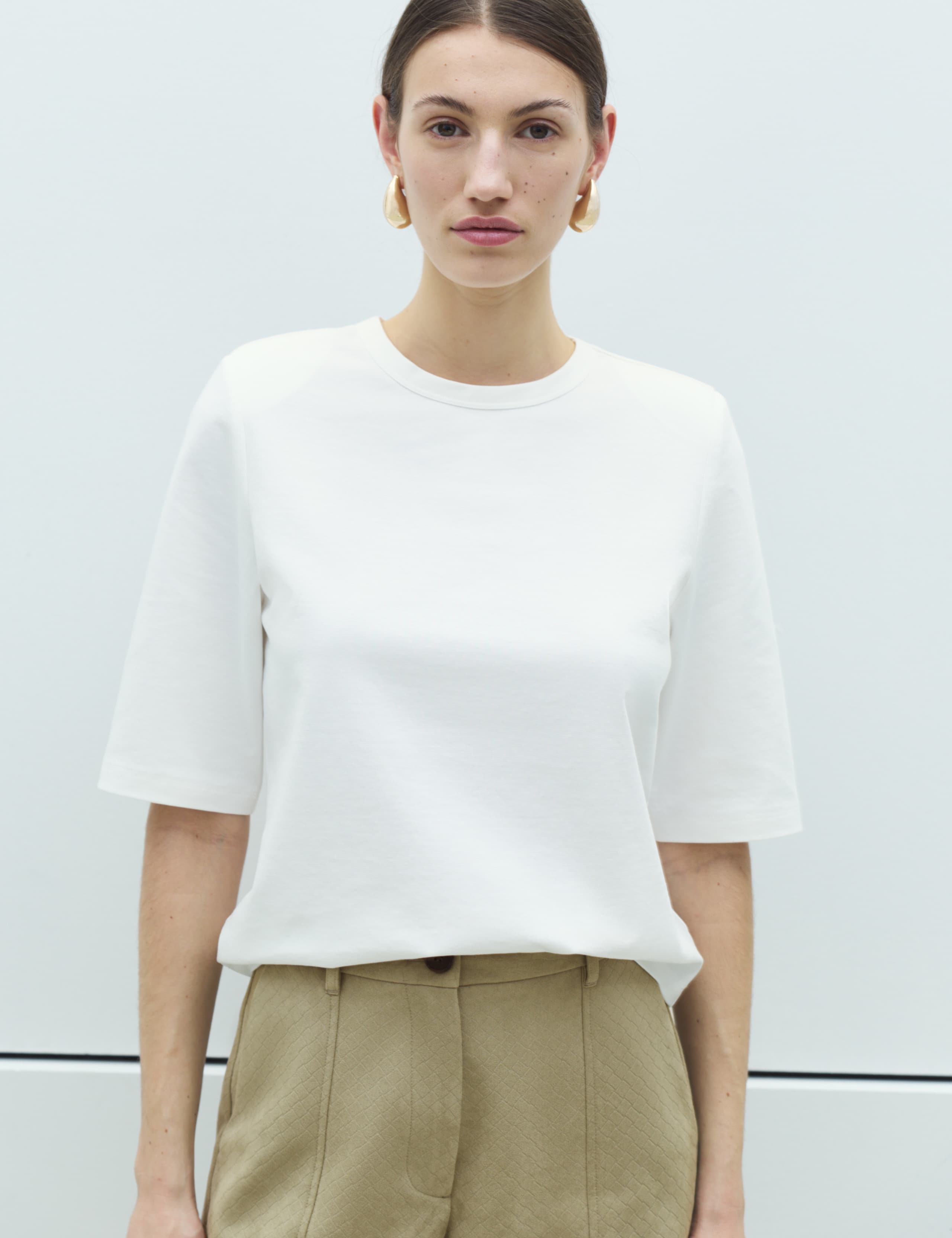 Cotton Rich Padded Shoulder T-Shirt 3 of 6