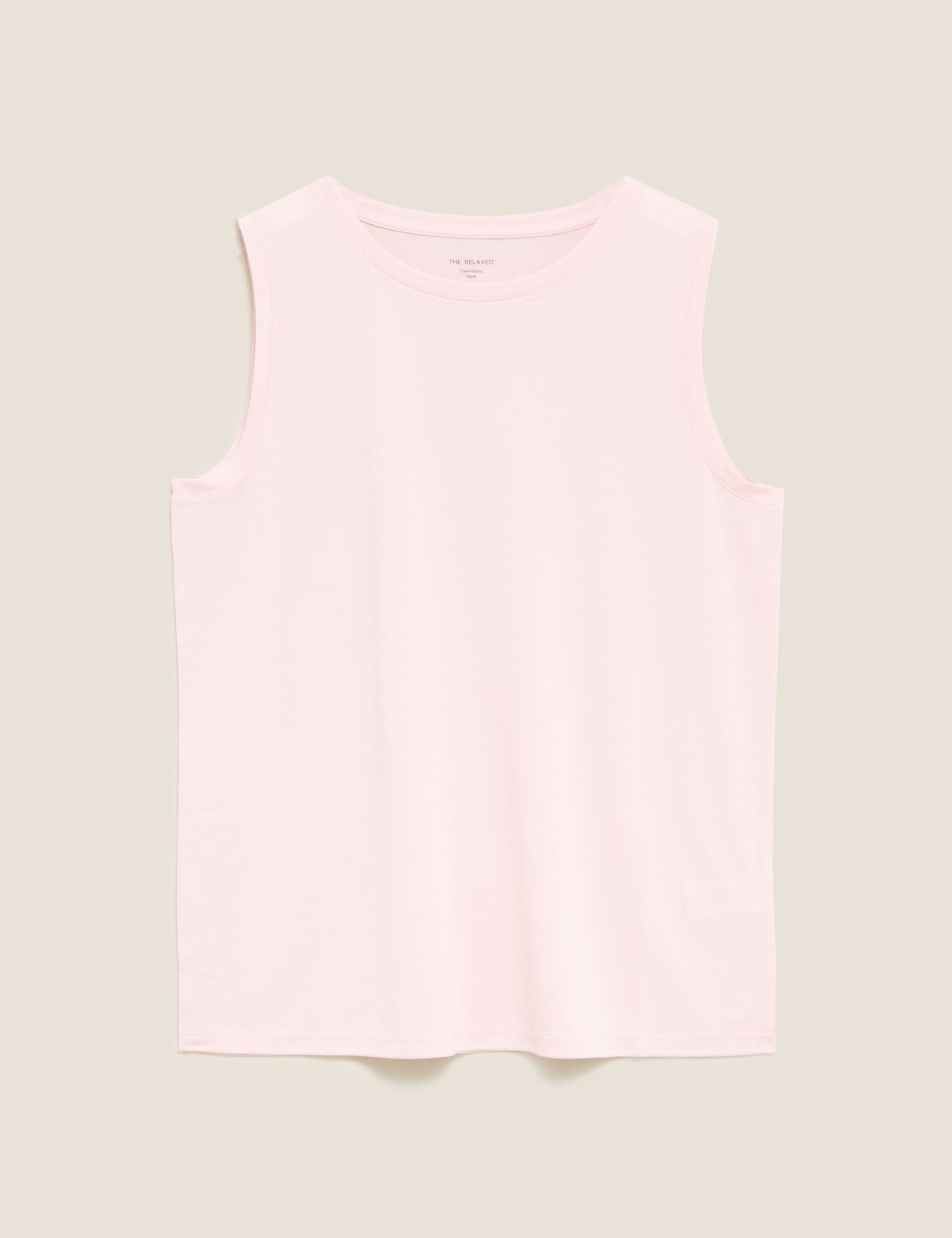 Crew Neck Relaxed Sleeveless Tank Top 1 of 4