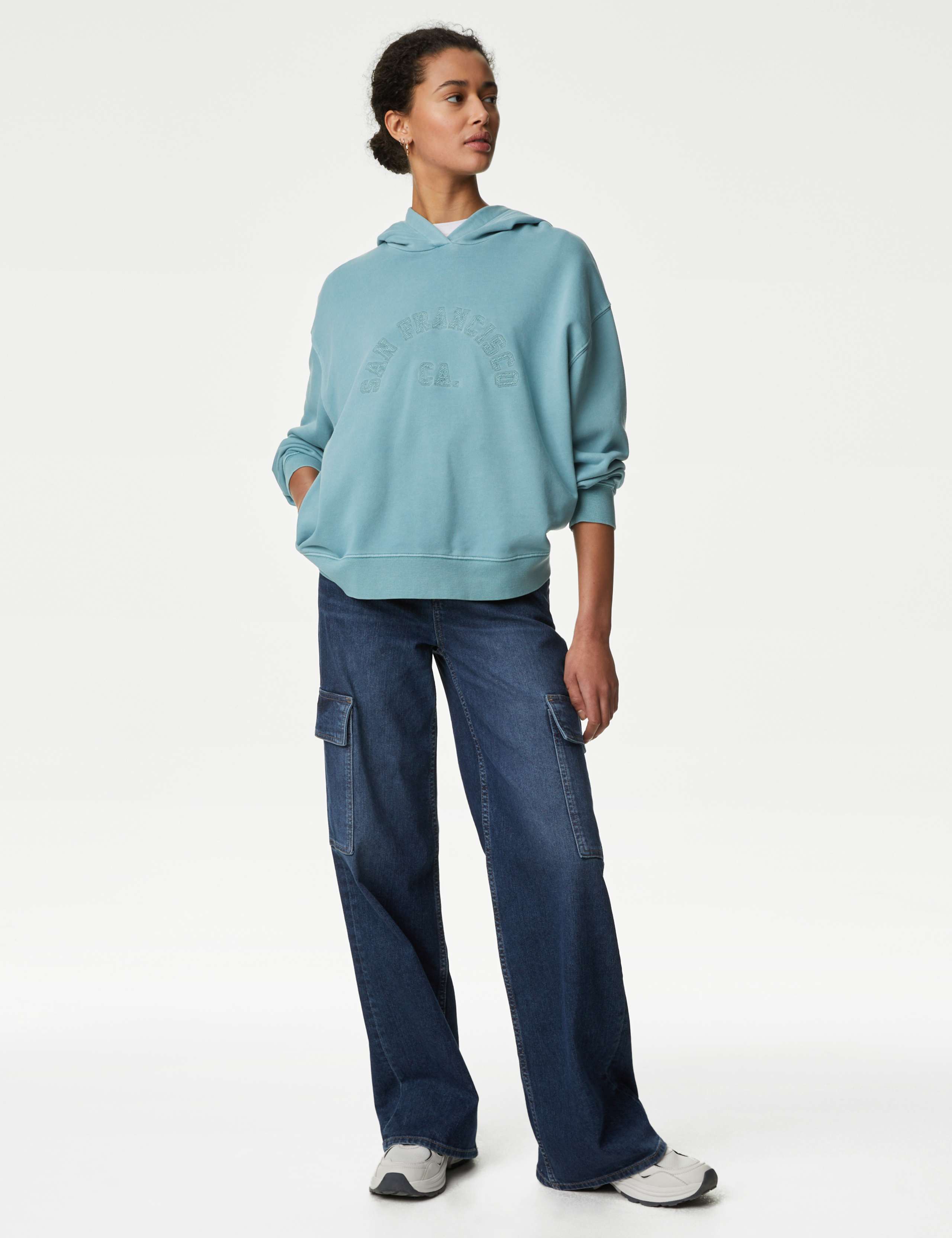 Pure Cotton Embroidered Hoodie 4 of 5