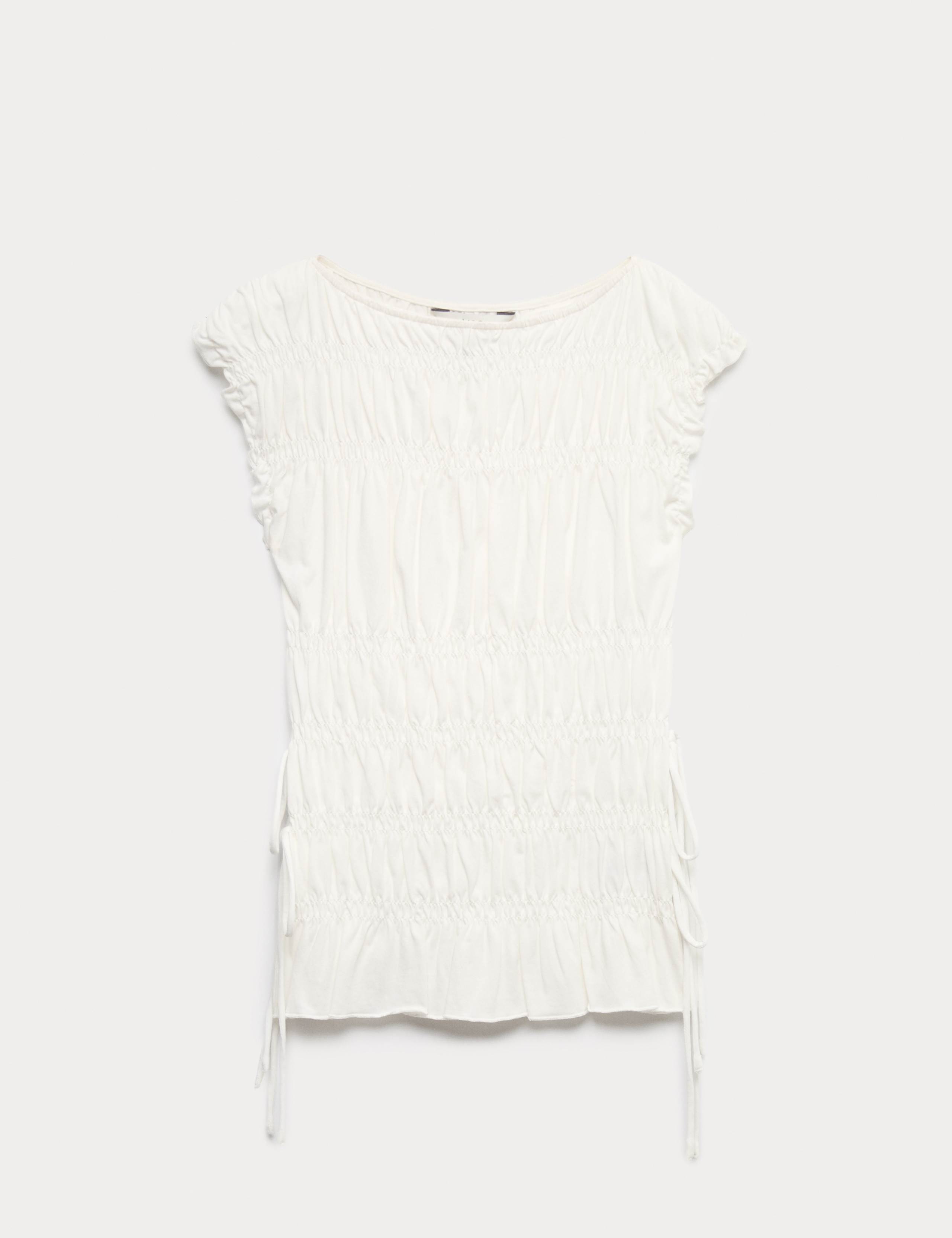 Pure Cotton Smocked Detail Top 2 of 5