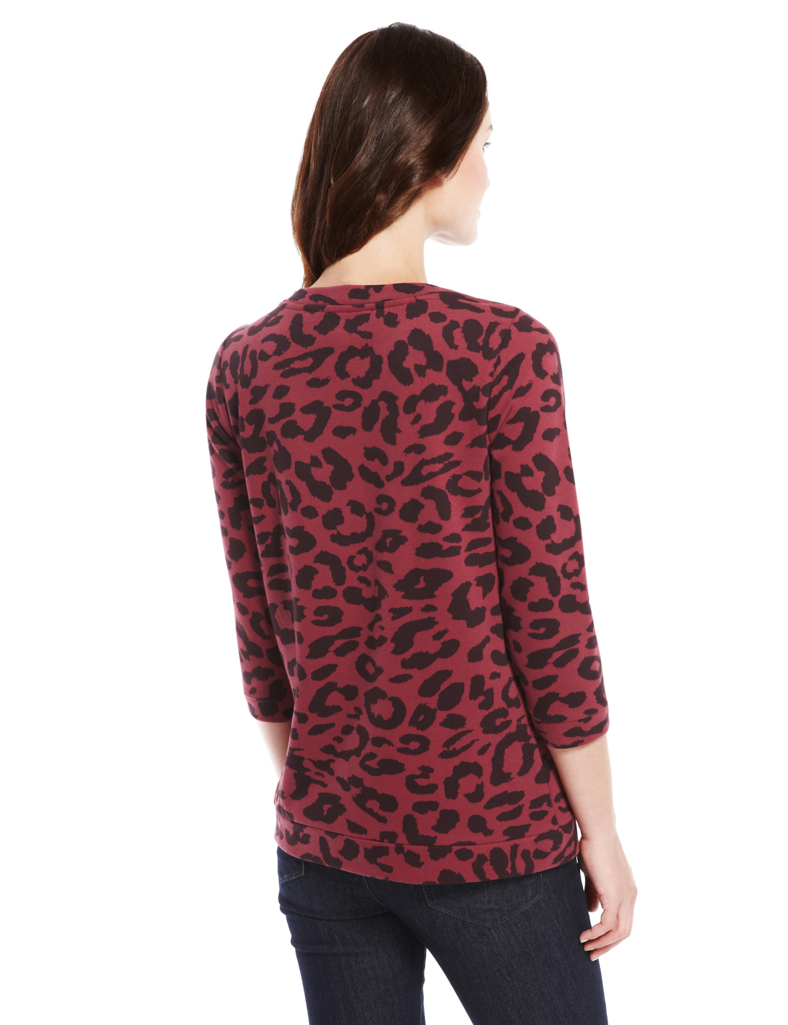 Leopard Print Sweat Top 3 of 4