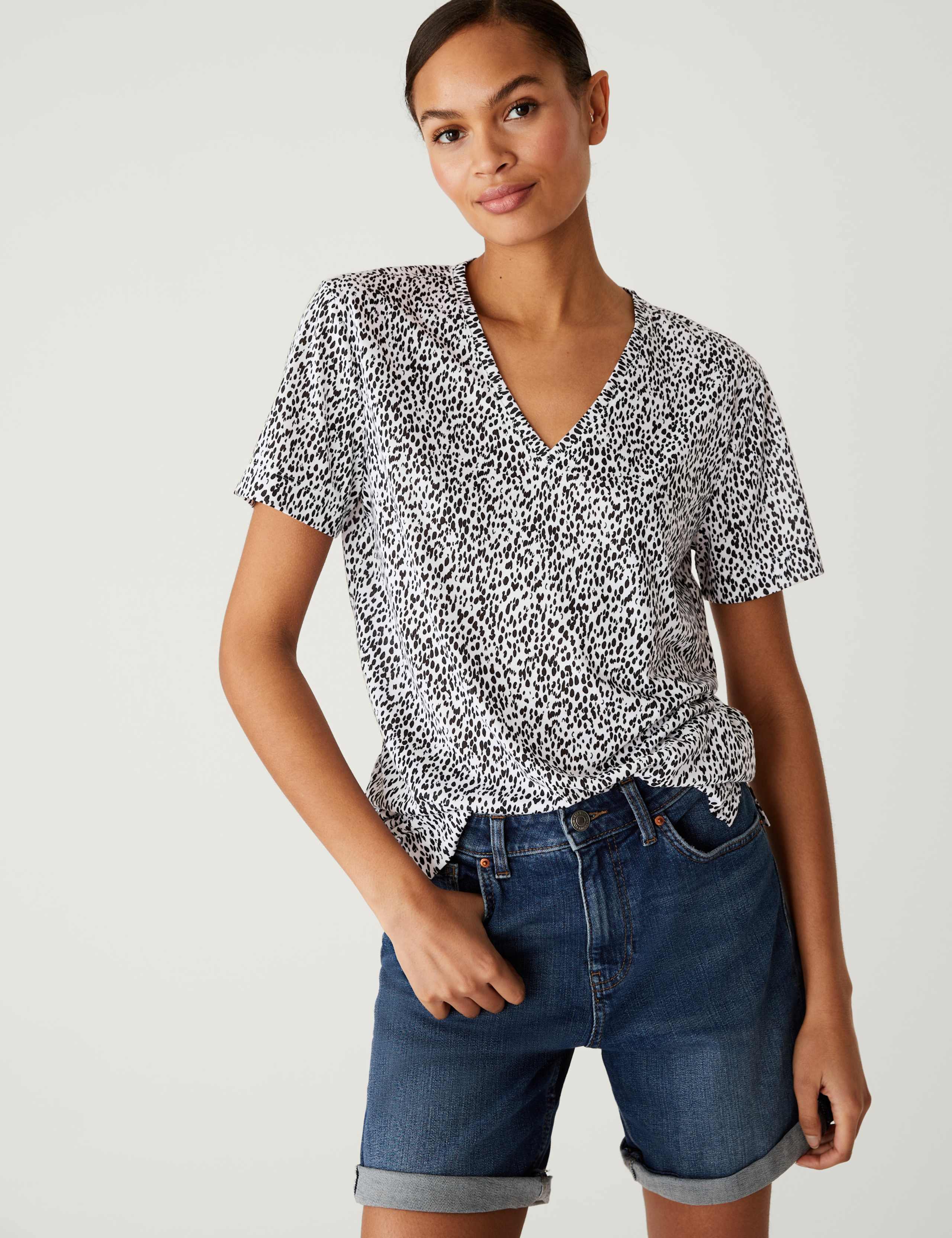 Printed Relaxed Longline T-Shirt 3 of 5