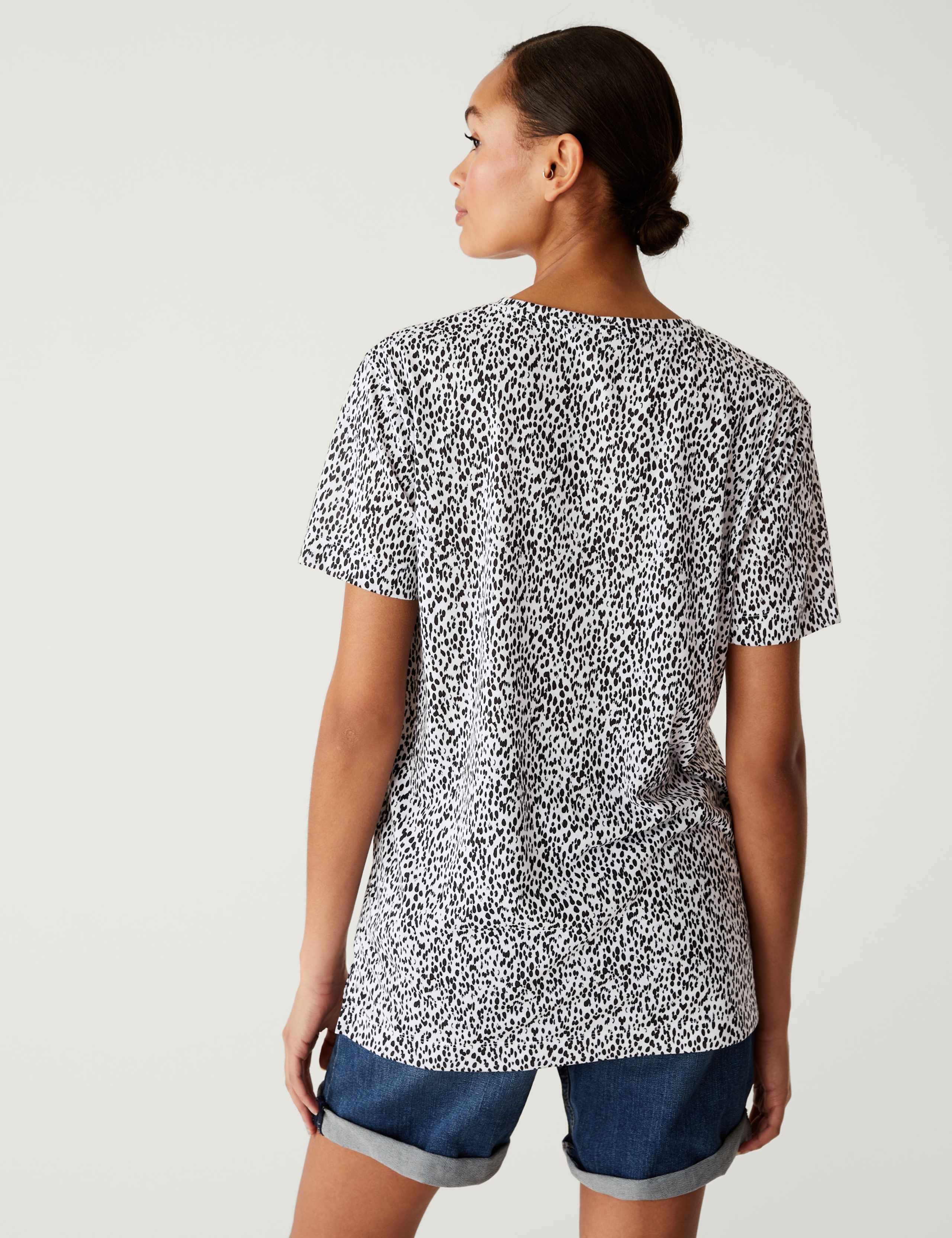 Printed Relaxed Longline T-Shirt 5 of 5