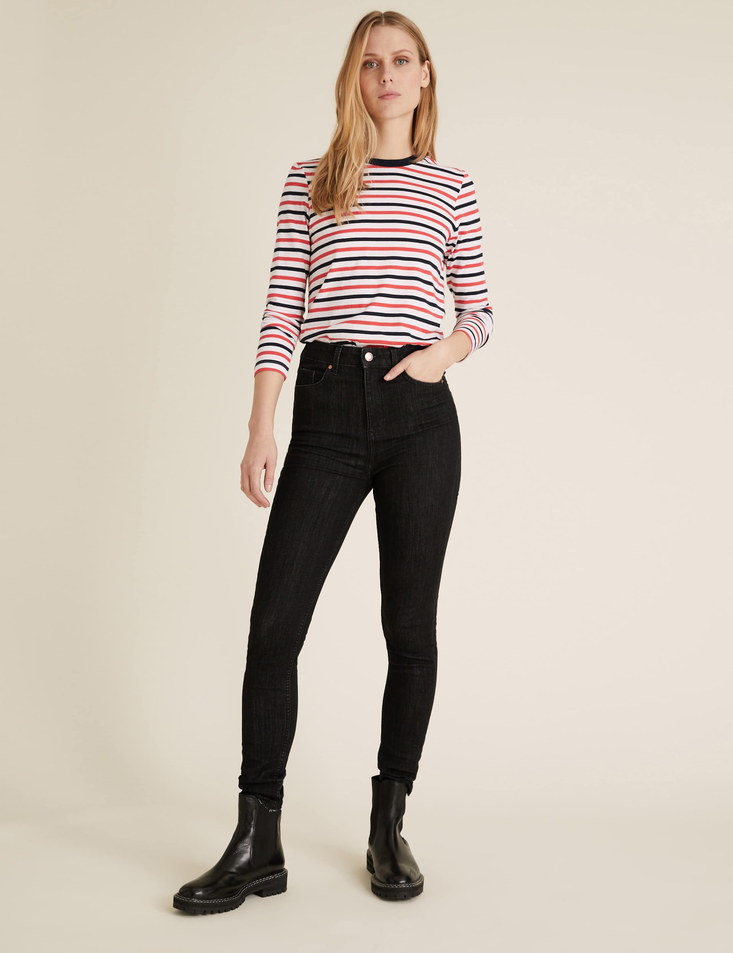 Pure Cotton Striped Straight Fit Top 1 of 5
