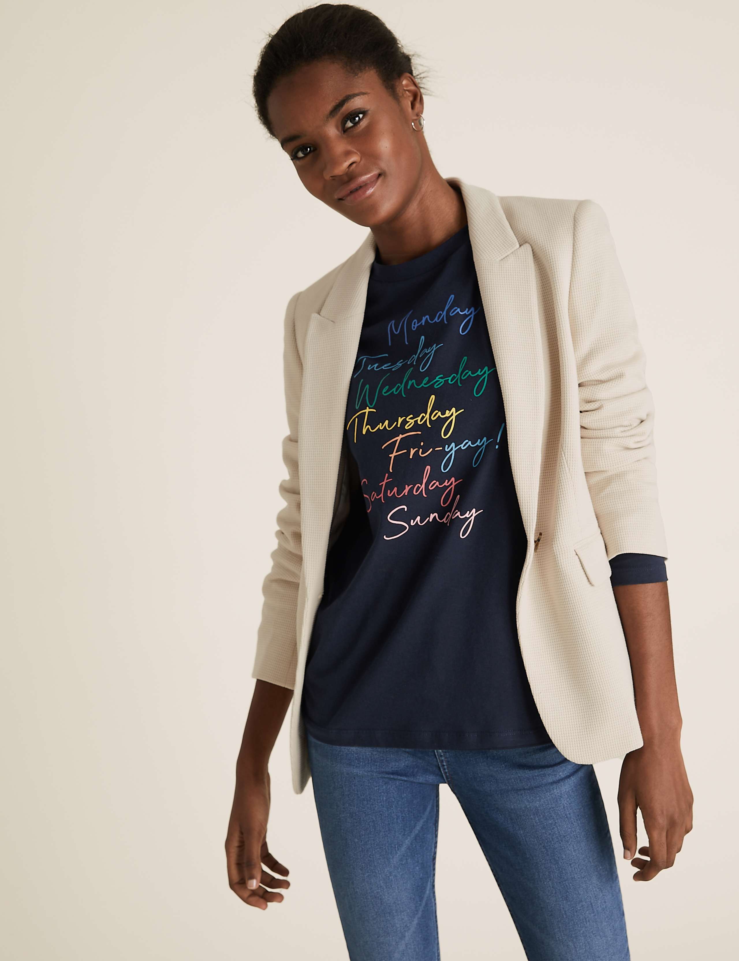 Pure Cotton Slogan Straight Fit Top 5 of 5