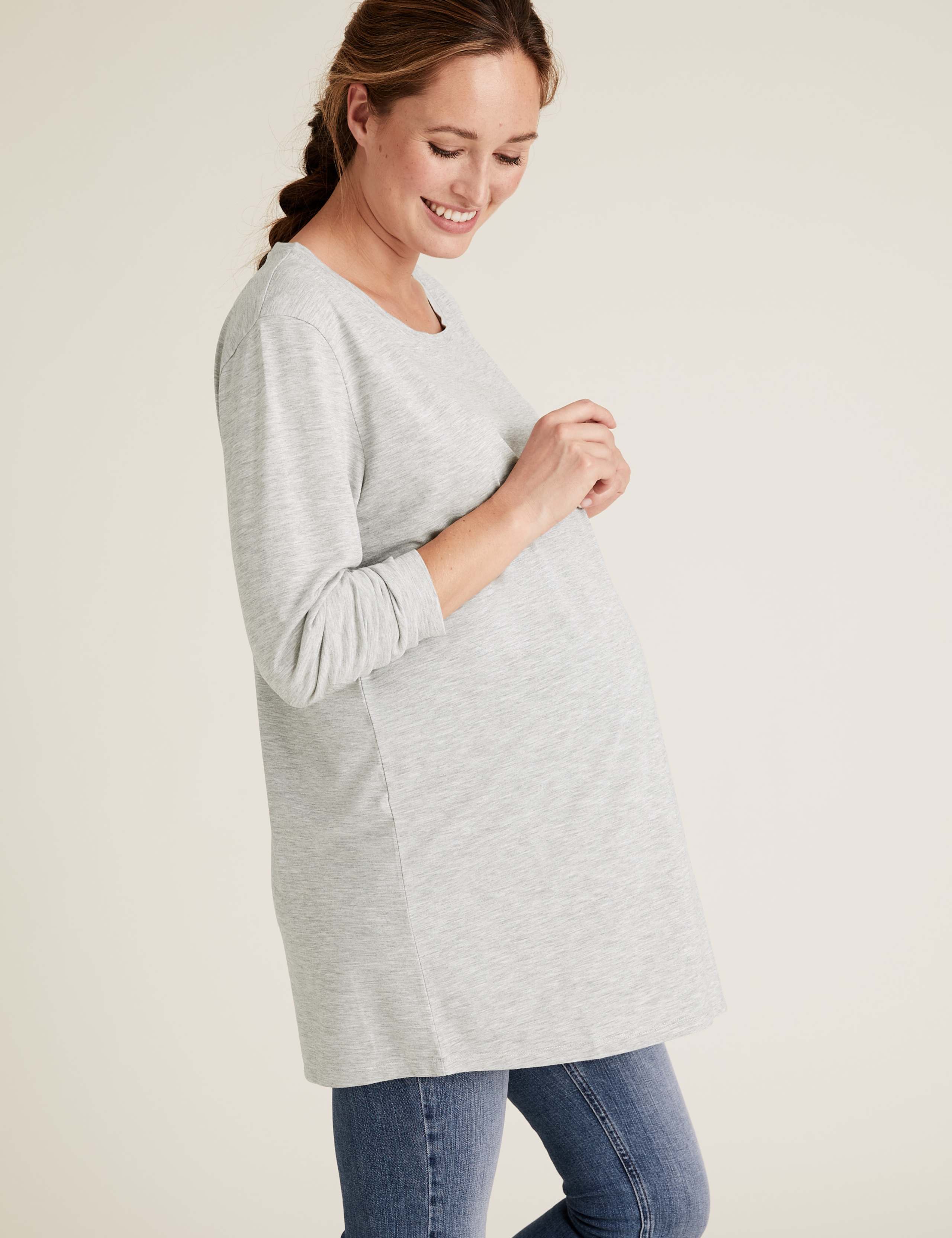 Maternity Relaxed Long Sleeve Top 3 of 4