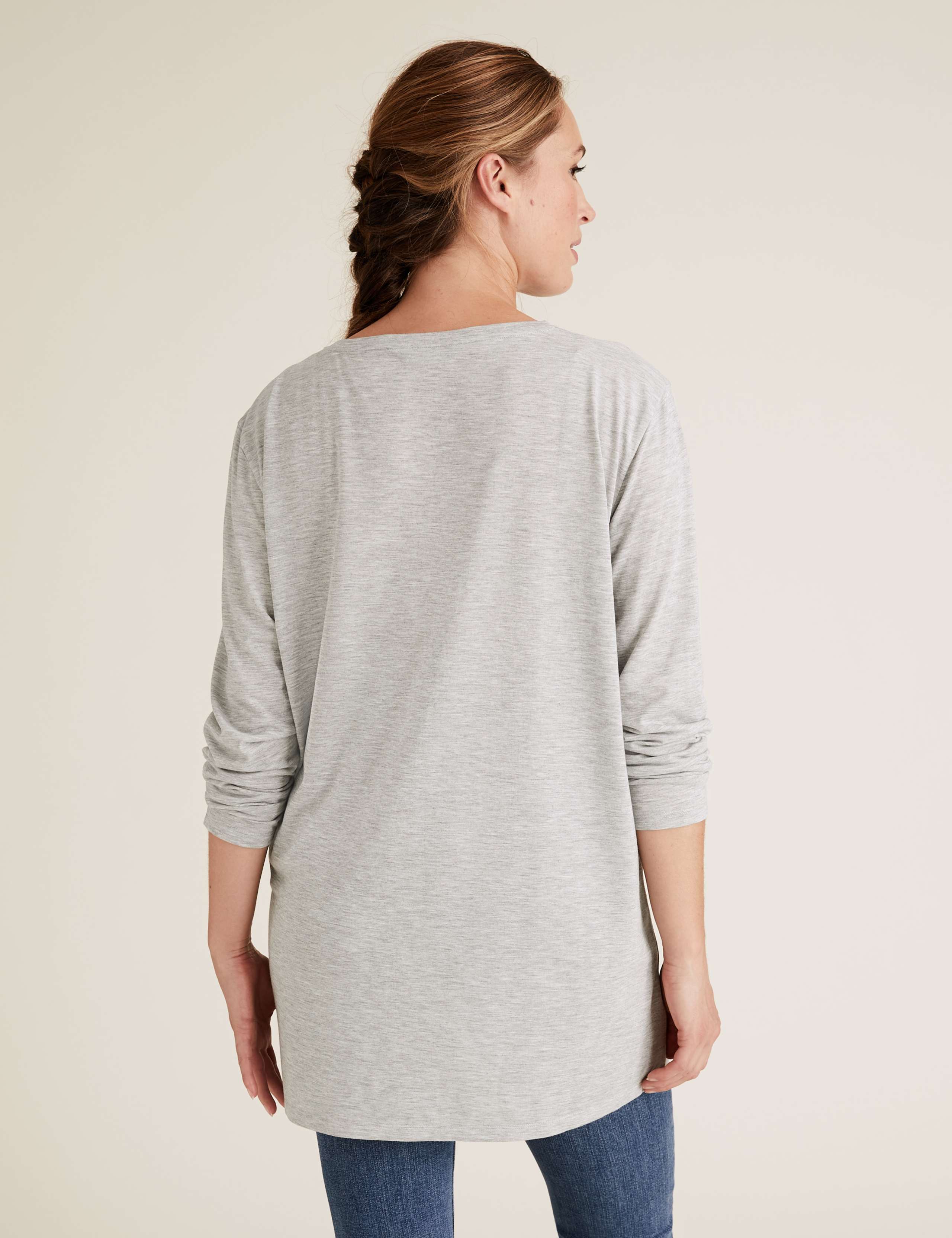 Maternity Relaxed Long Sleeve Top 4 of 4