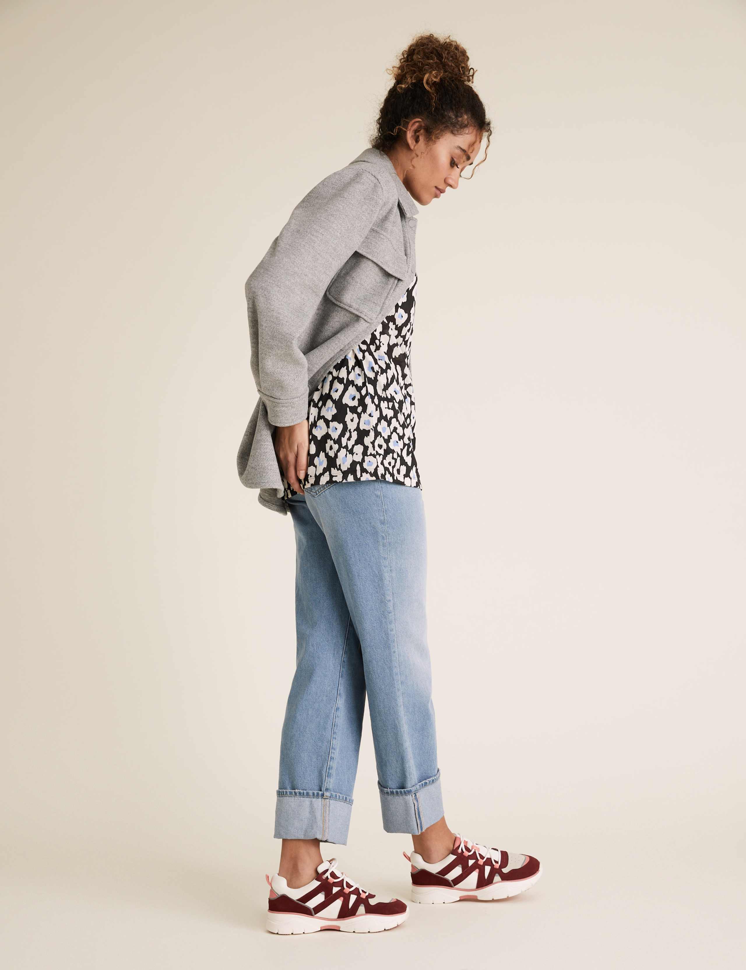 Animal Print Relaxed Longline Top 4 of 6