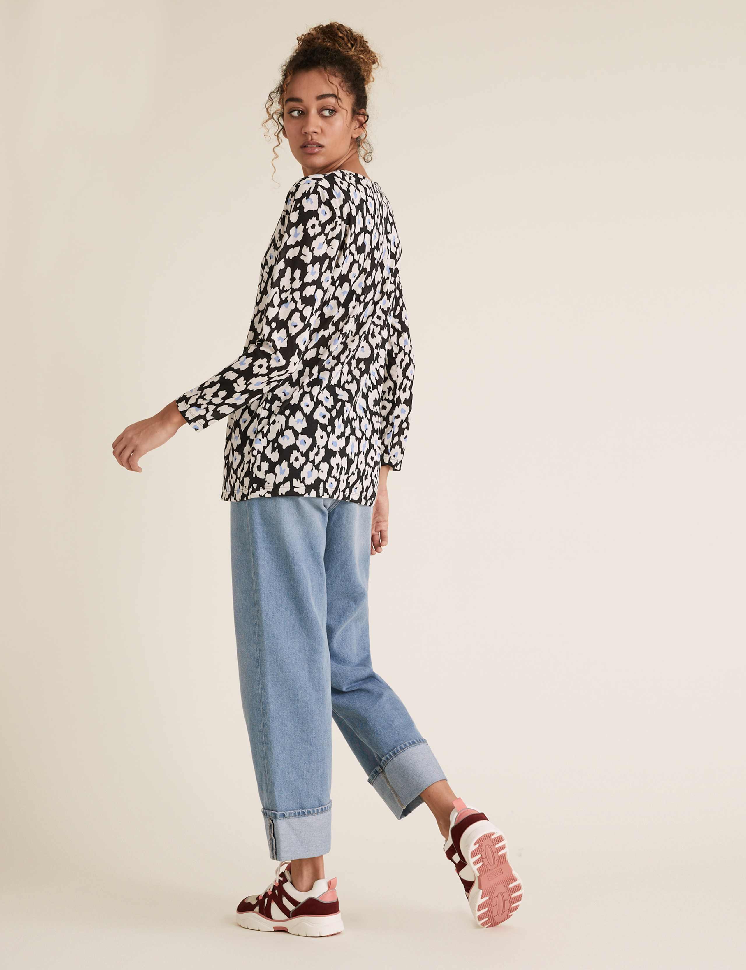 Animal Print Relaxed Longline Top 5 of 6