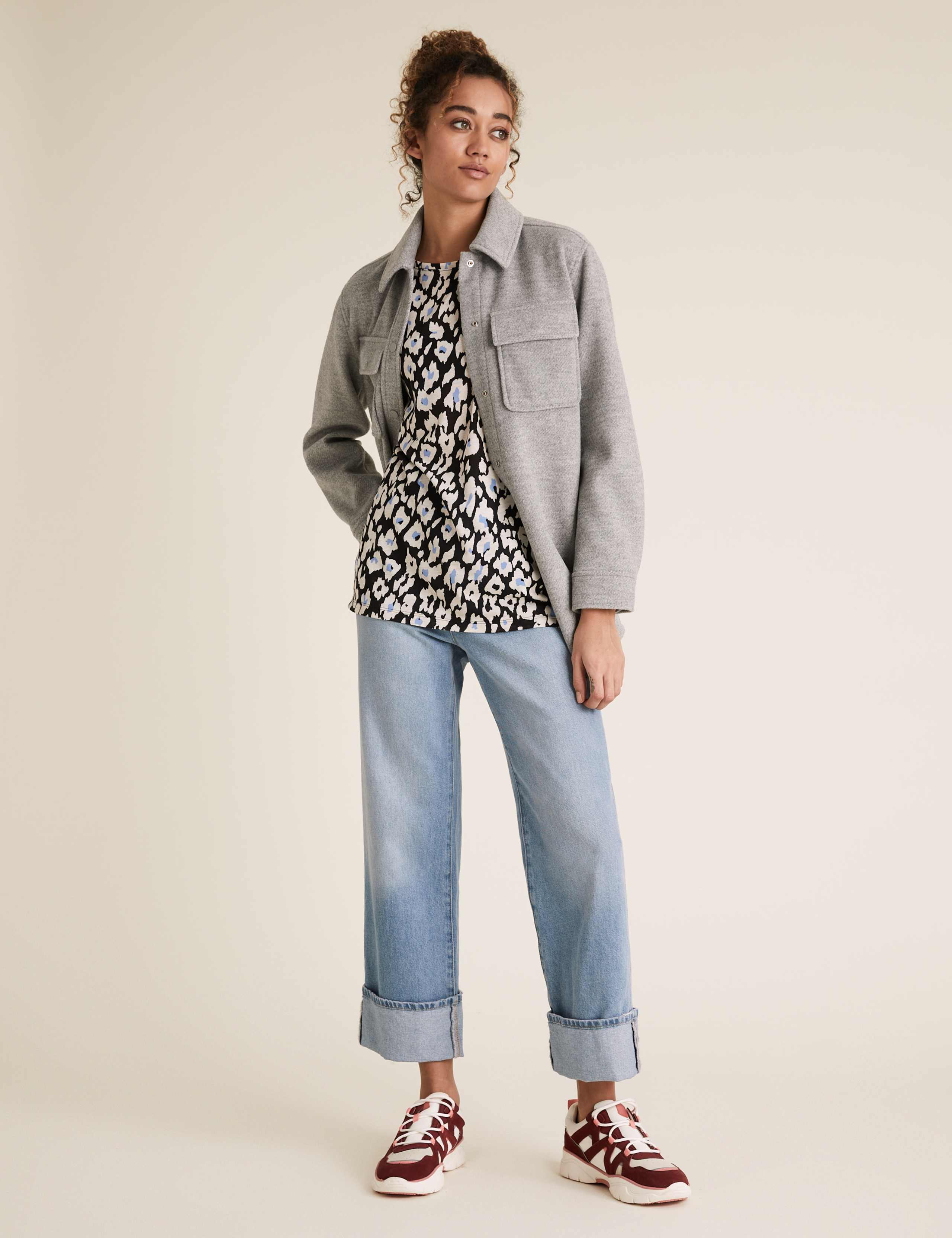Animal Print Relaxed Longline Top 6 of 6