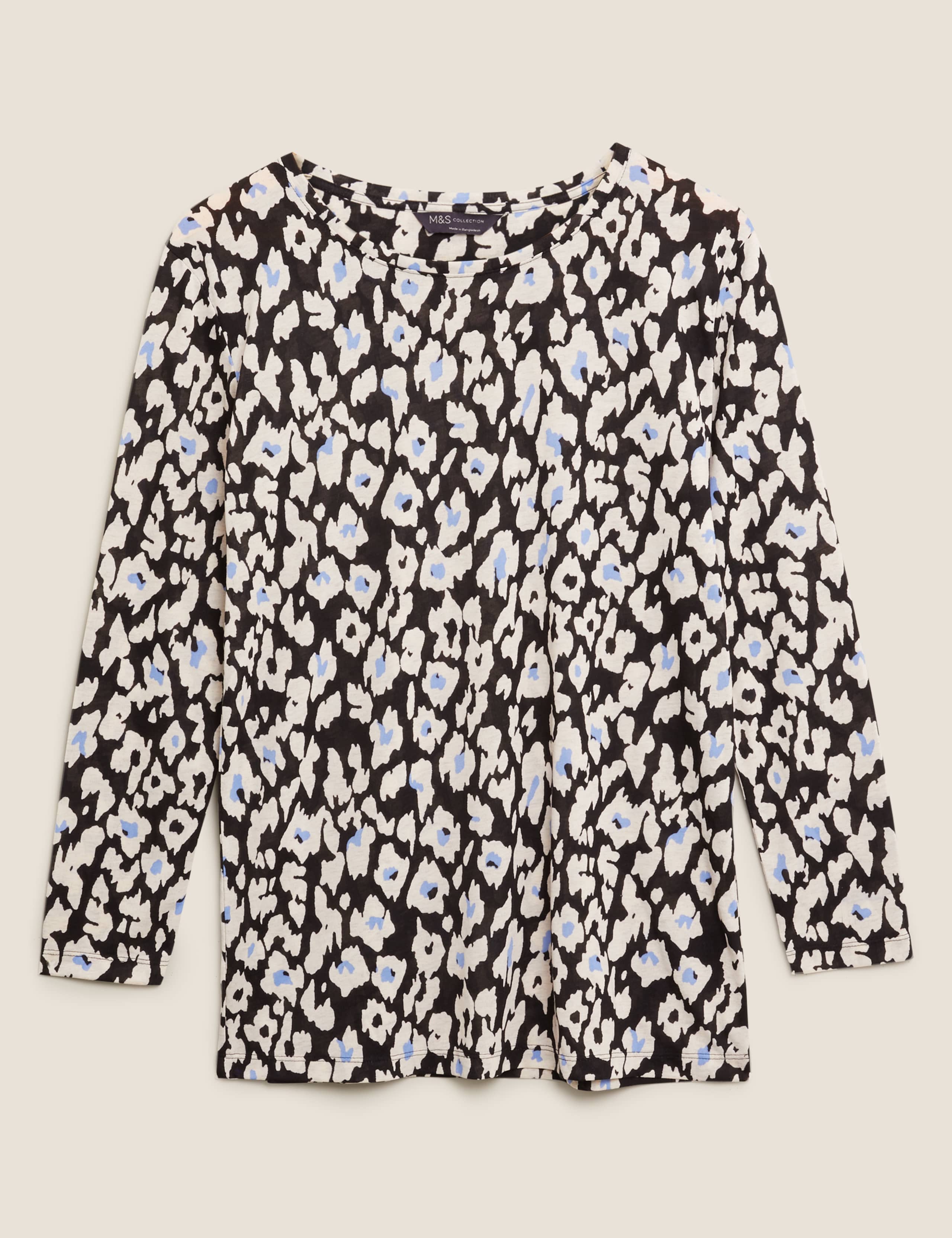 Animal Print Relaxed Longline Top 2 of 6
